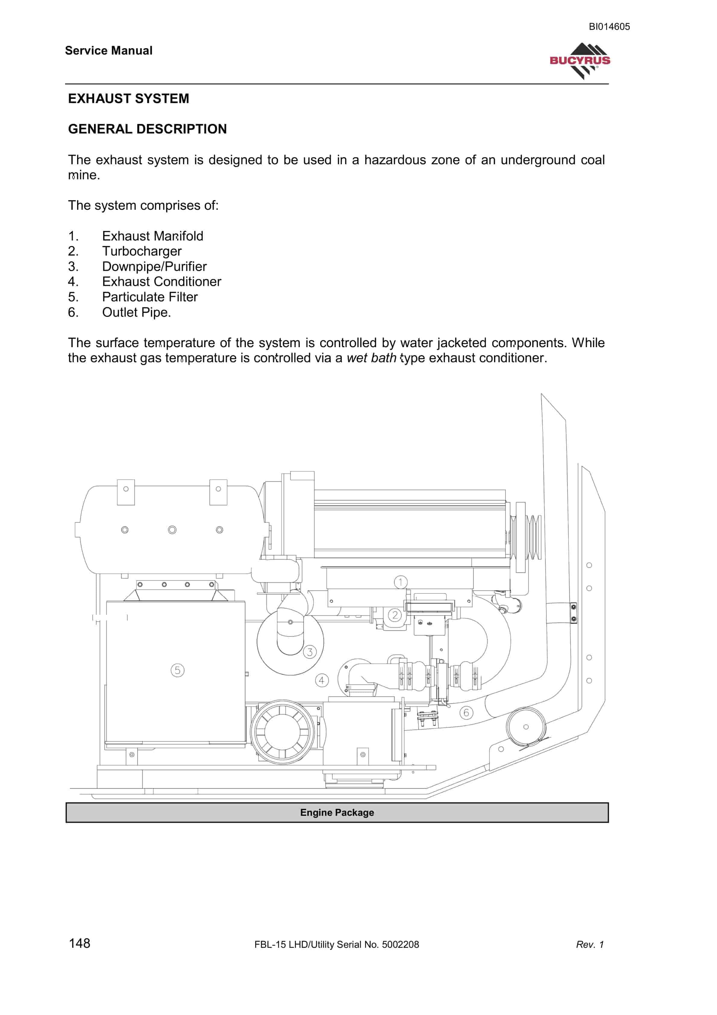Bucyrus FBL-15 LHD - Utility Service Manual BI014605 2 Bucyrus FBL-15 LHD - Utility Service Manual BI014605 - Image 2