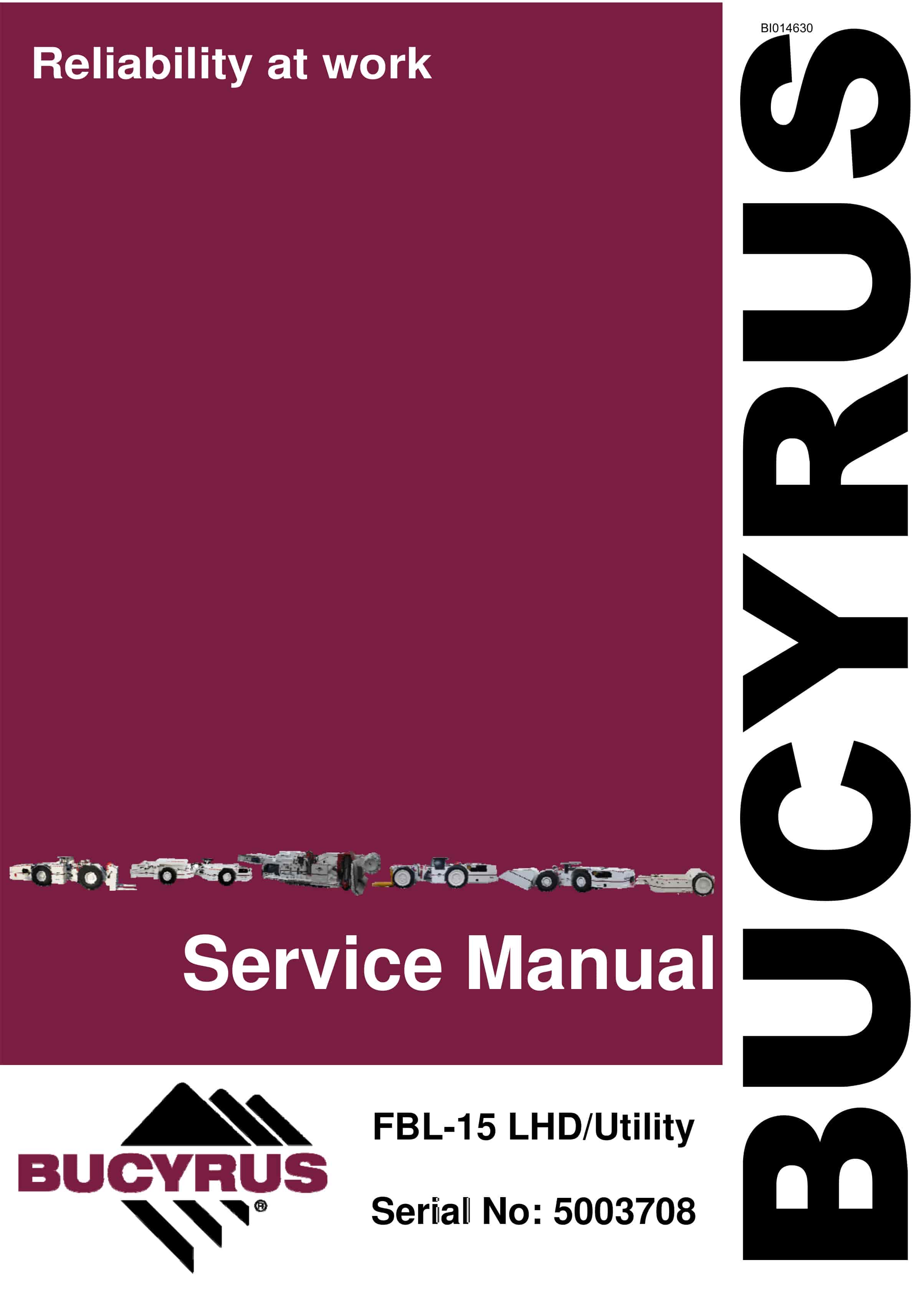 Bucyrus FBL-15 LHD - Utility Service Manual BI014630