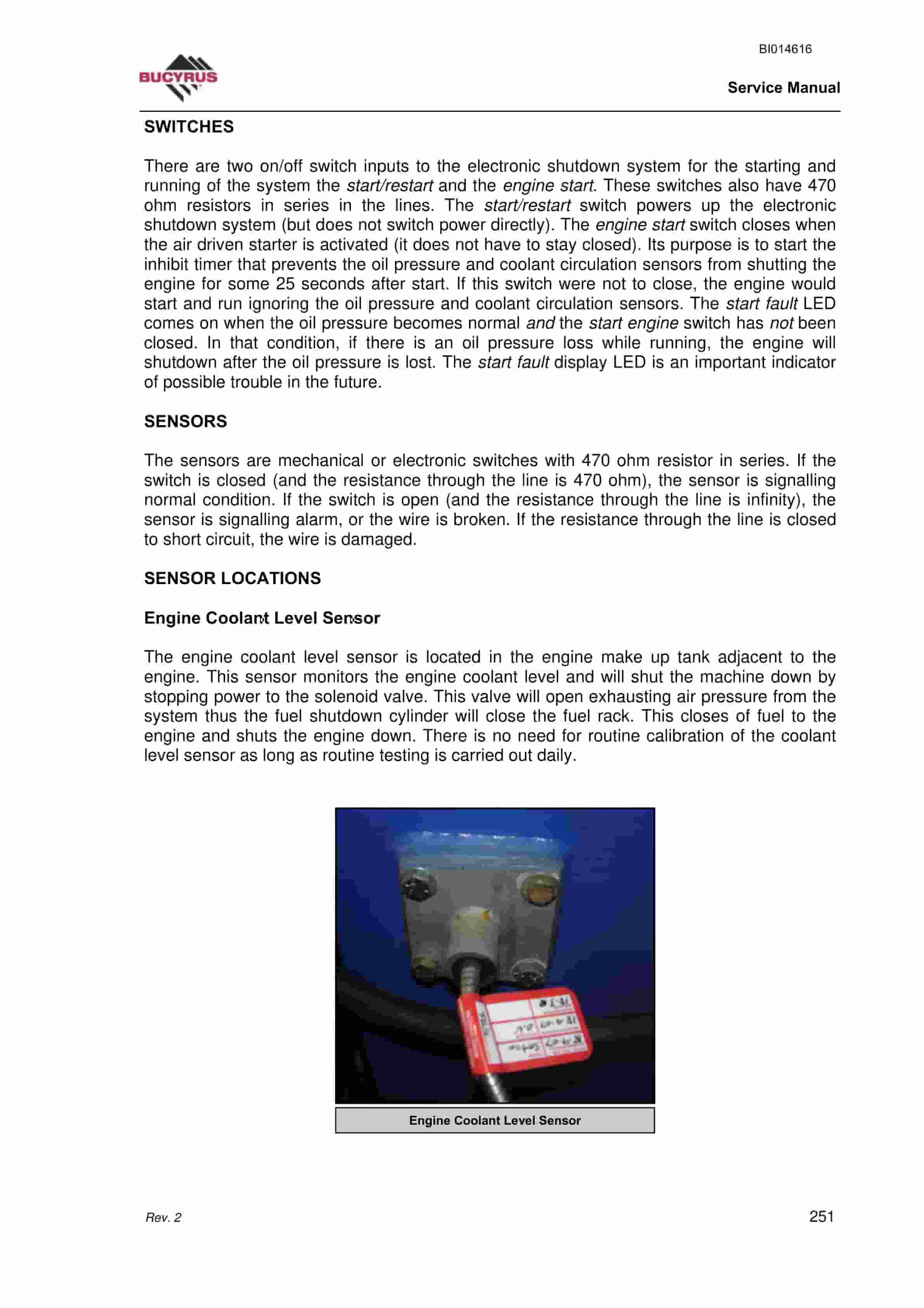Bucyrus FBL-55 Shield Hauler Service Manual BI014616-5