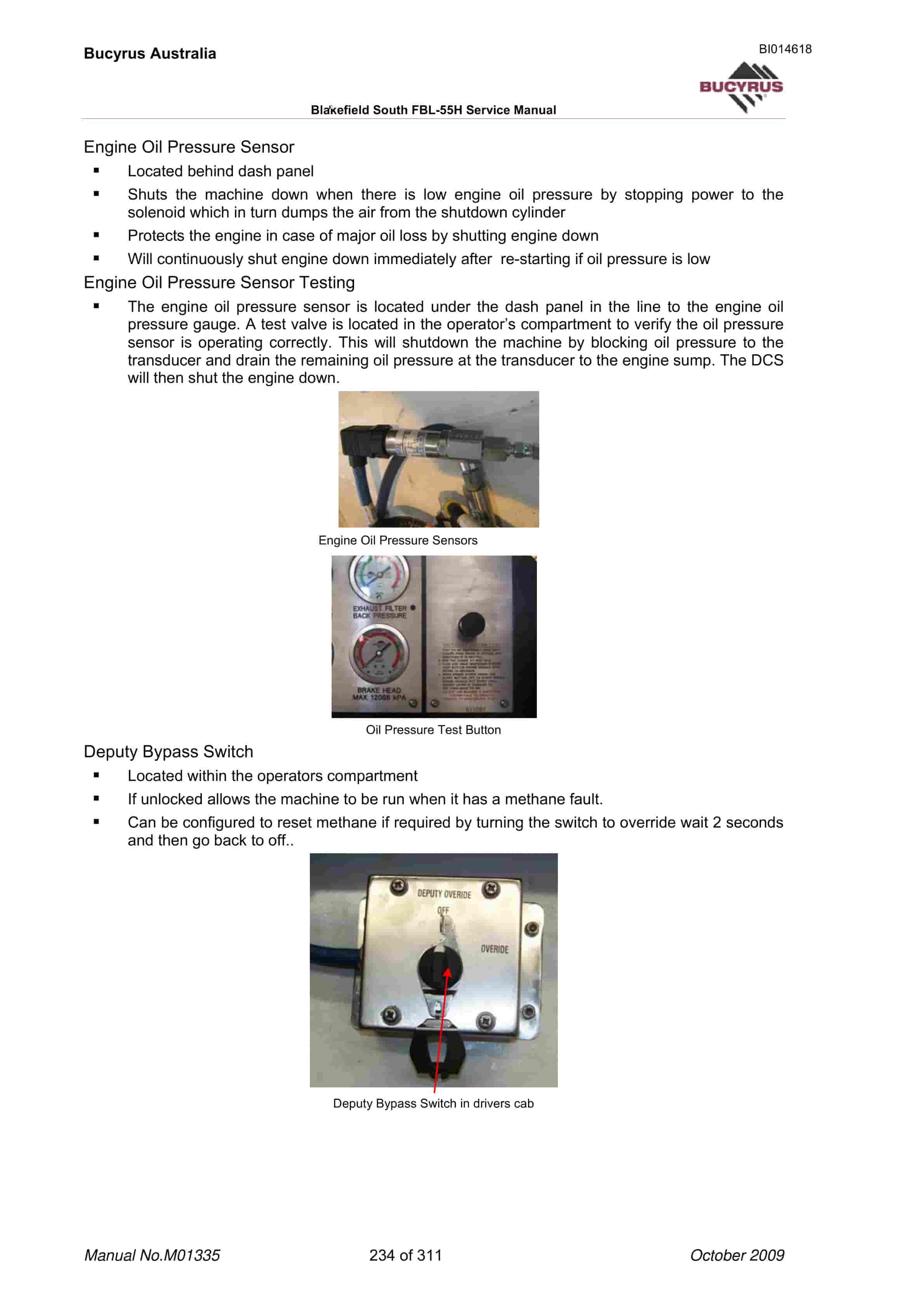 Bucyrus FBL-55H Blakefield South Service Manual BI014618-4