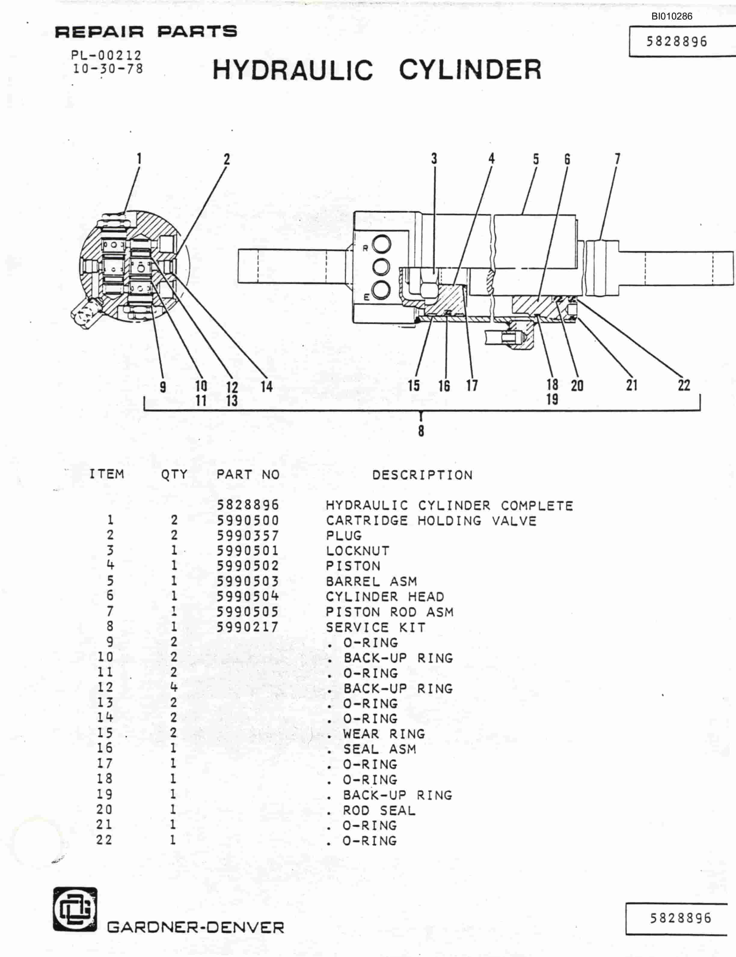 Bucyrus GD25C Rotary Blasthole Drill Parts Catalog BI010286-3