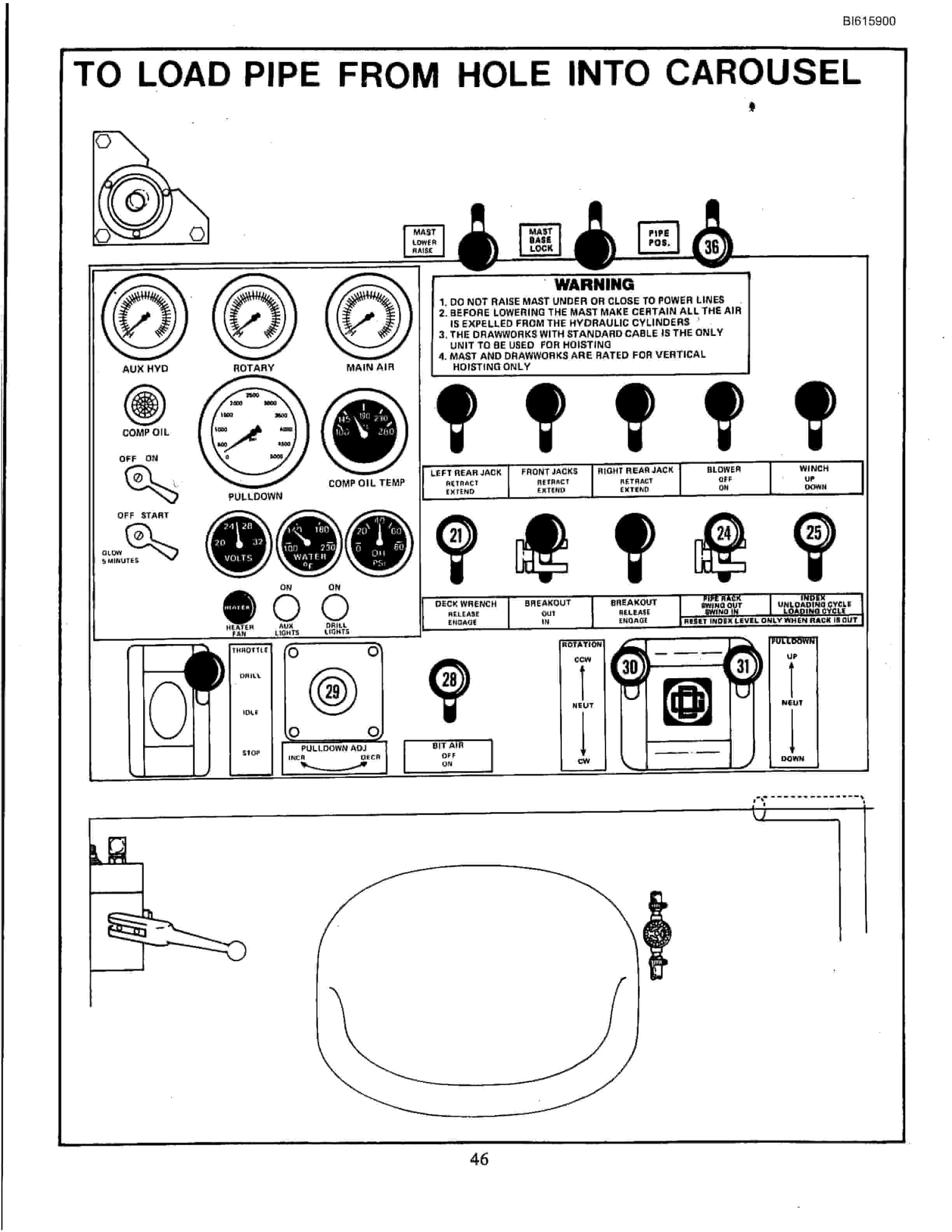 Bucyrus GD35T Rotary Blasthole Drill Technical Manual BI615900-4