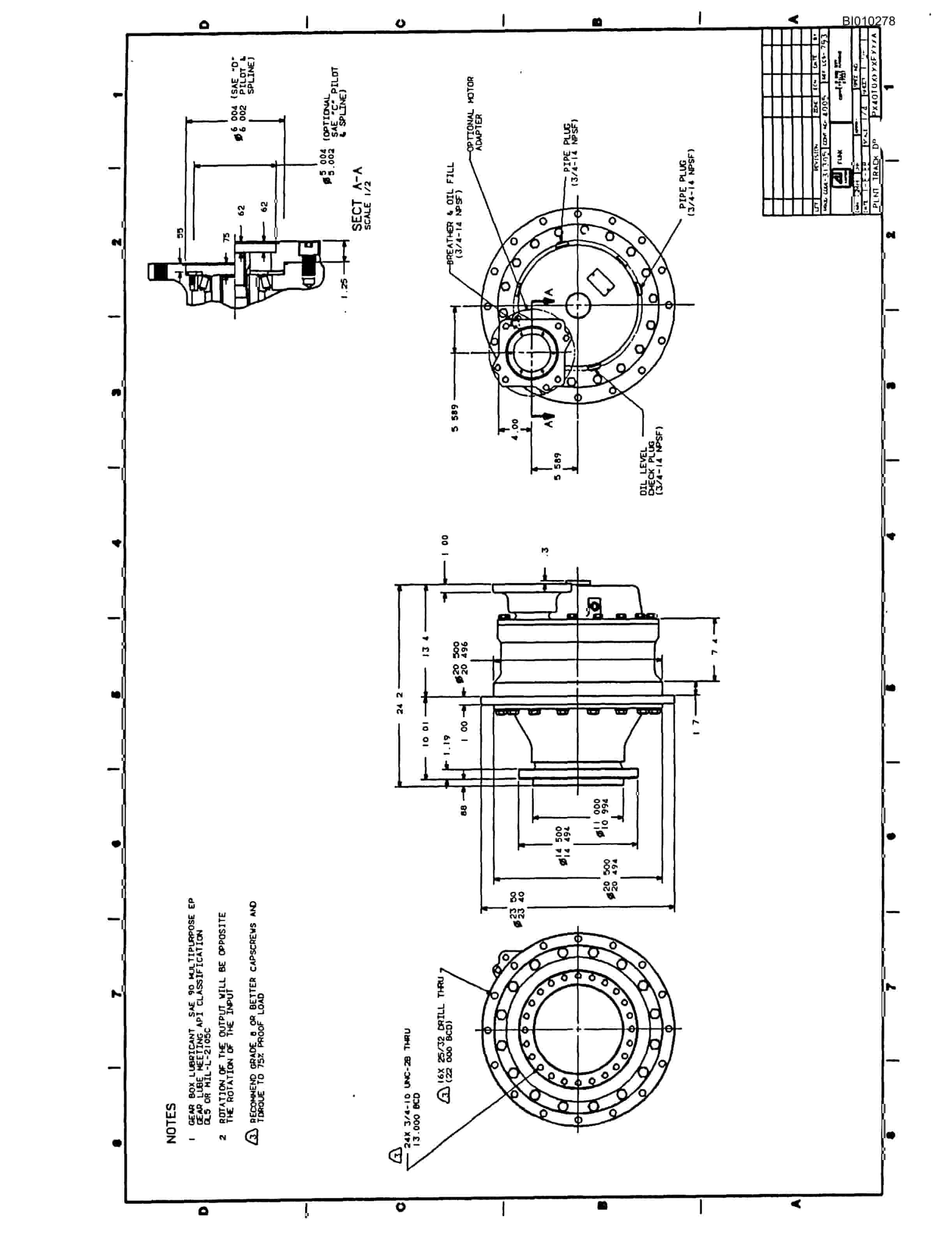 Bucyrus GD45C Rotary Blasthole Drill Parts Catalog BI010278-3