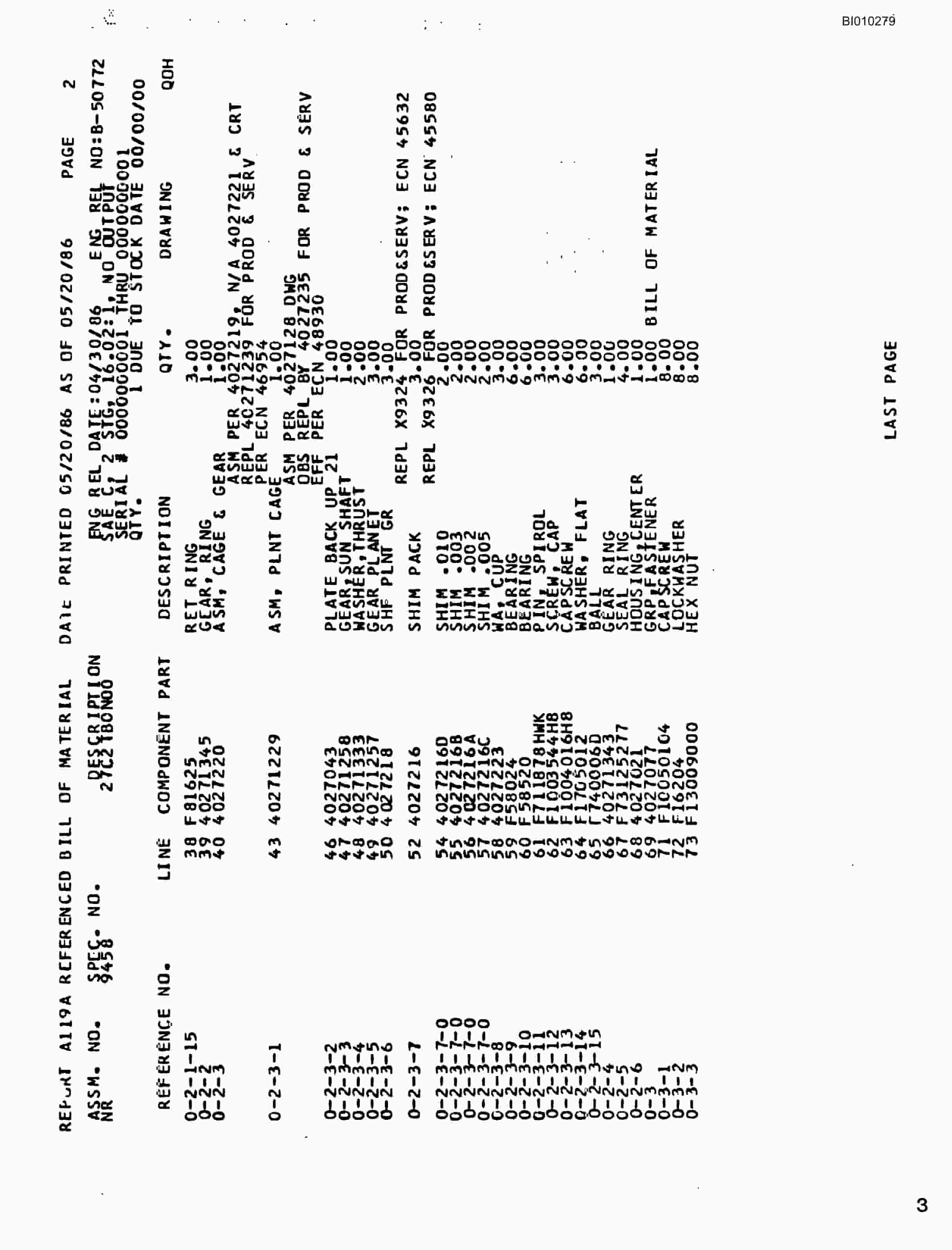 Bucyrus GD45C Rotary Blasthole Drill Parts Catalog BI010279-4