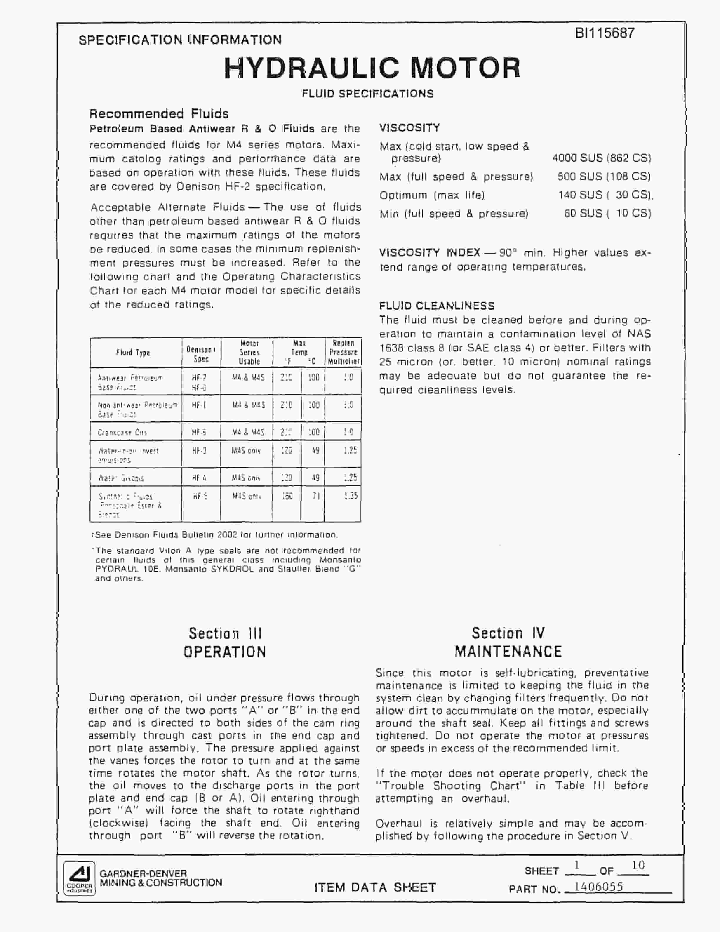Bucyrus GDC1HP High Pressure Rotary Blasthole Drill Parts Catalog BI115687-2