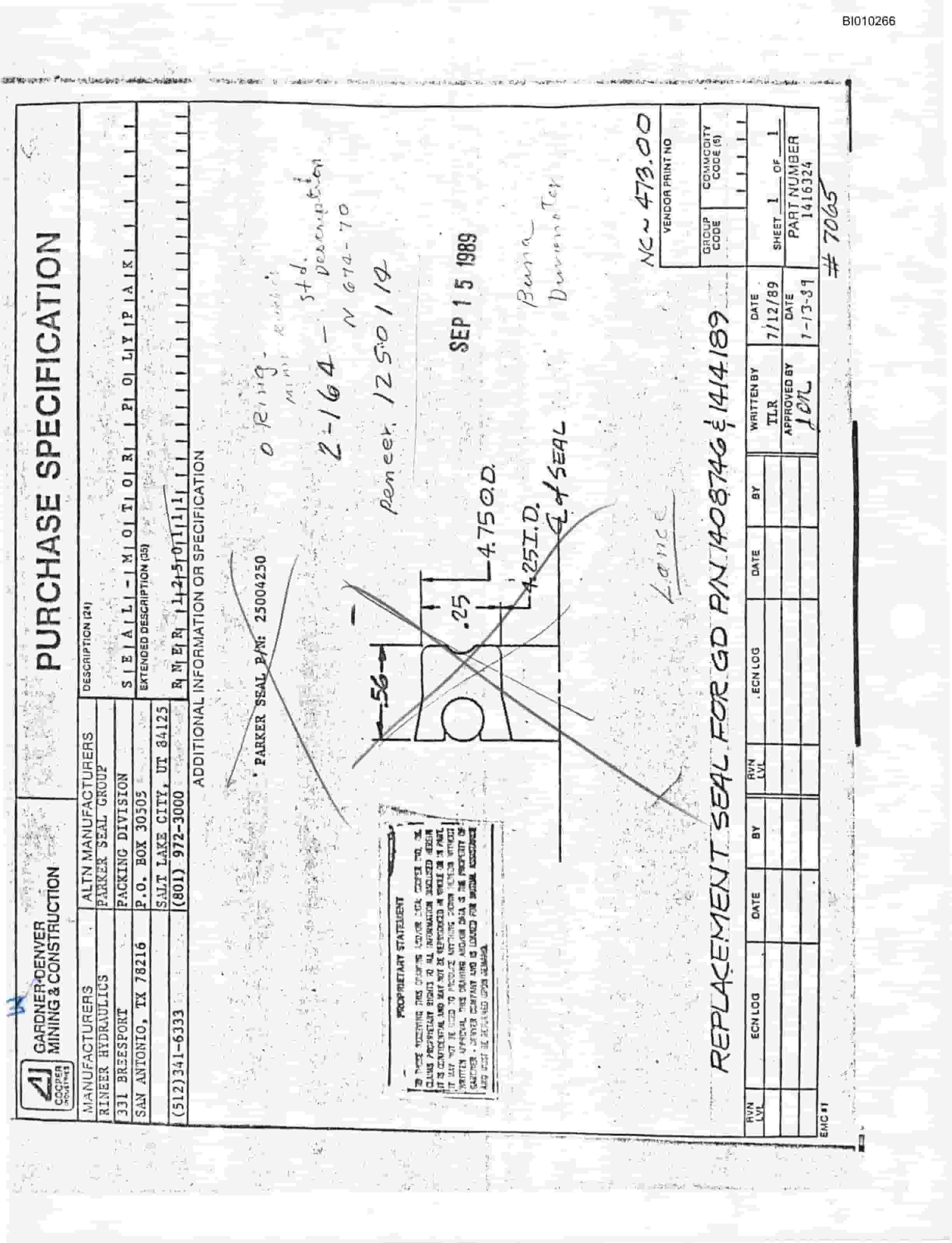 Bucyrus GDC2HP-25005 High Pressure Small Rotary Blasthole Drill Parts Catalog BI010266-3