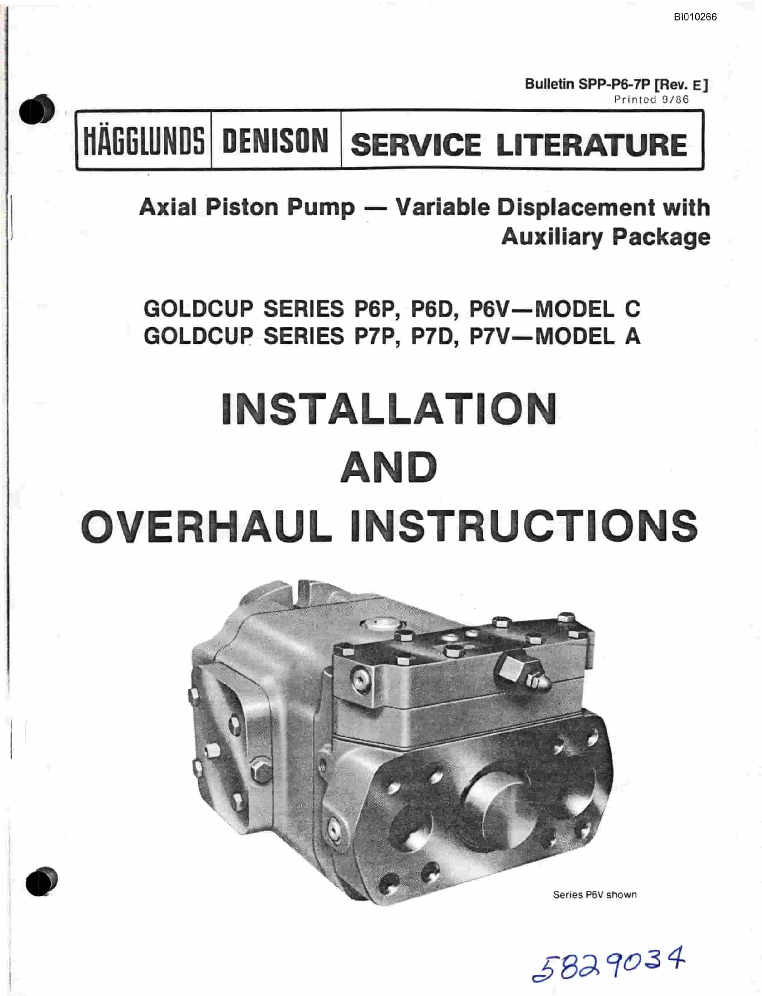 Bucyrus GDC2HP-25005 High Pressure Small Rotary Blasthole Drill Parts Catalog BI010266-4