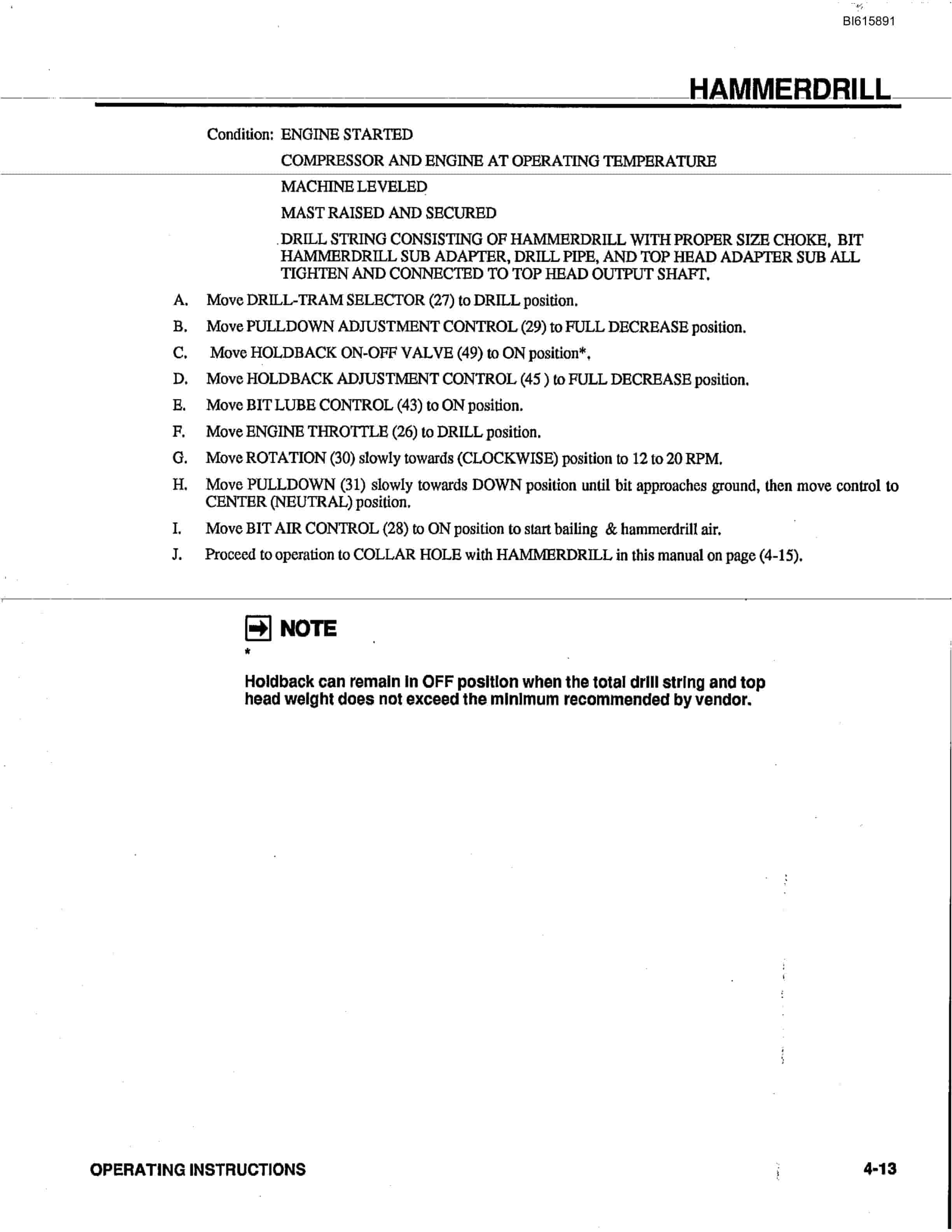Bucyrus GDC2HP Rotary Blasthole Drill Technical Manual BI615891-2