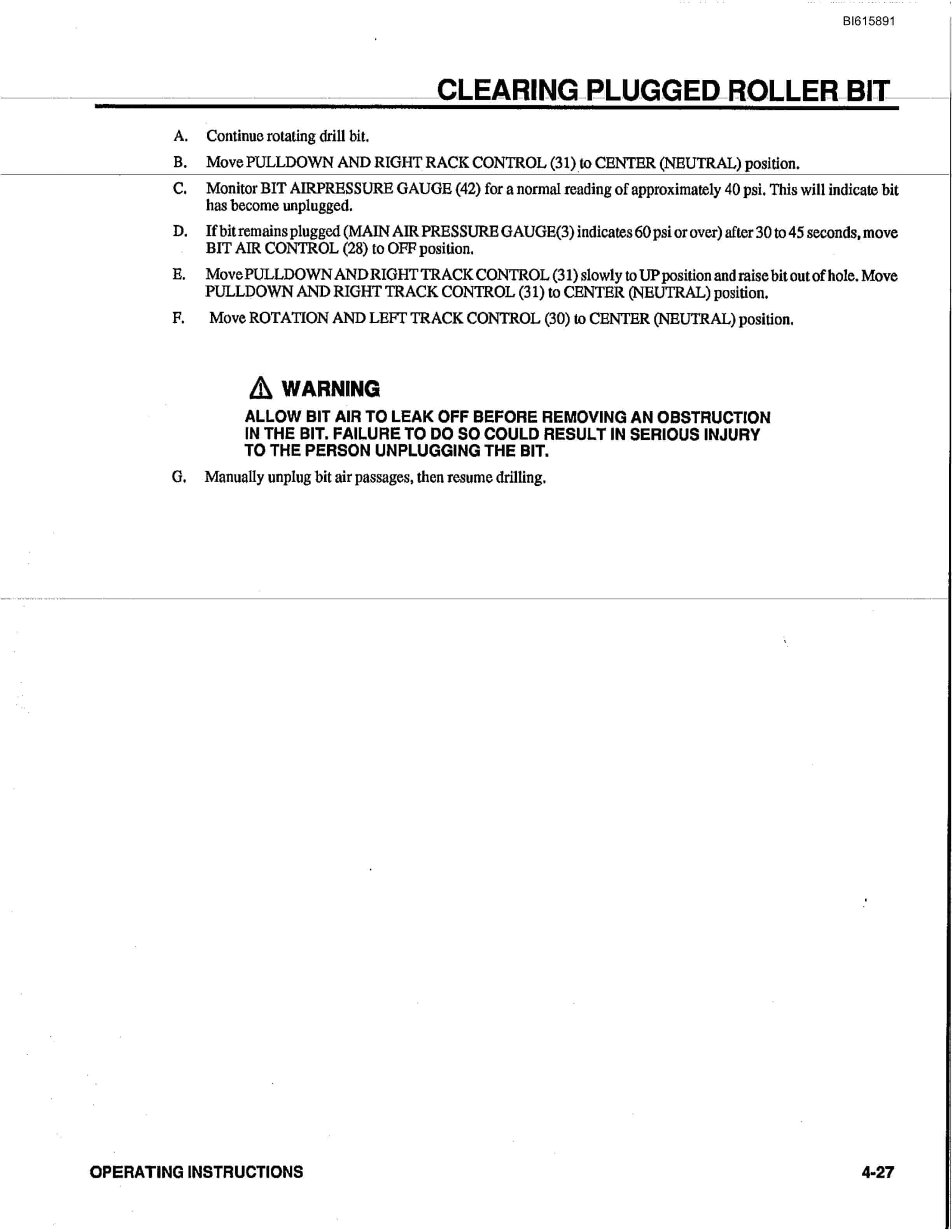 Bucyrus GDC2HP Rotary Blasthole Drill Technical Manual BI615891-3