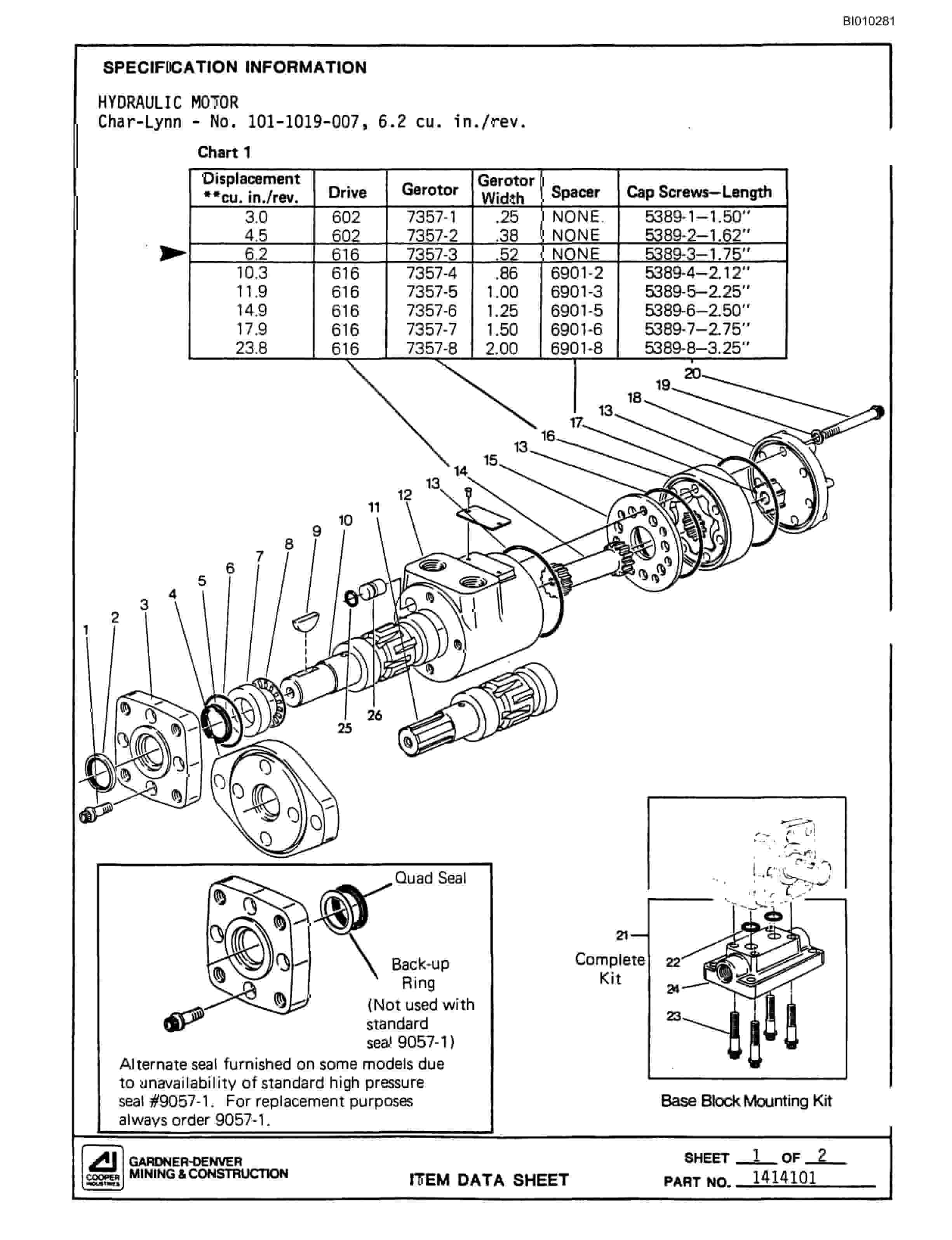 Bucyrus GDCHP Rotary Blasthole Drill Parts Catalog BI010281-5