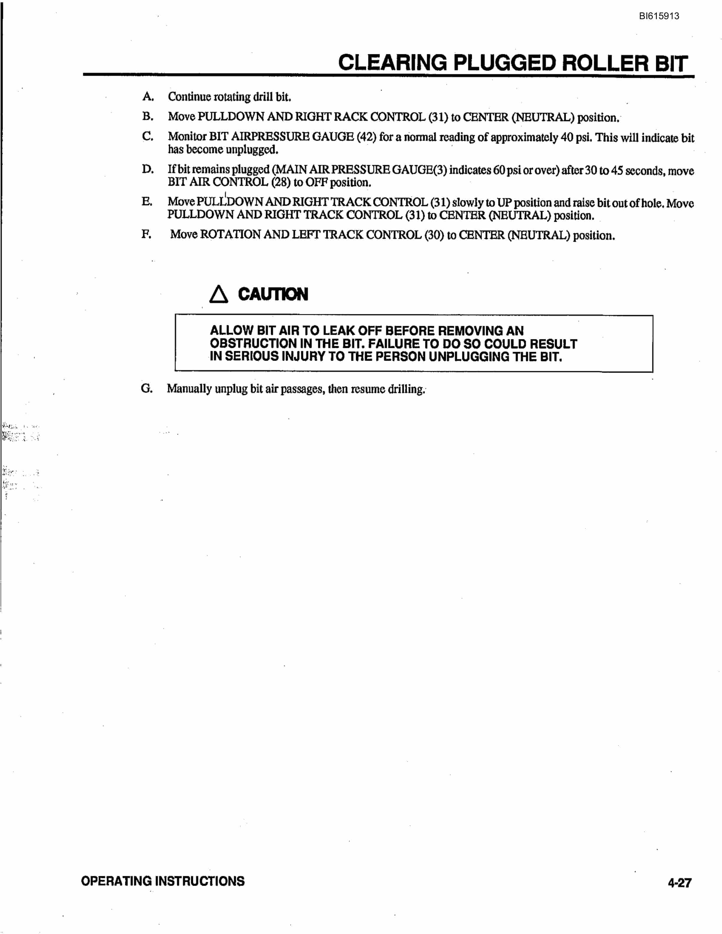 Bucyrus GDCHP Rotary Blasthole Drill Technical Manual BI615913-2