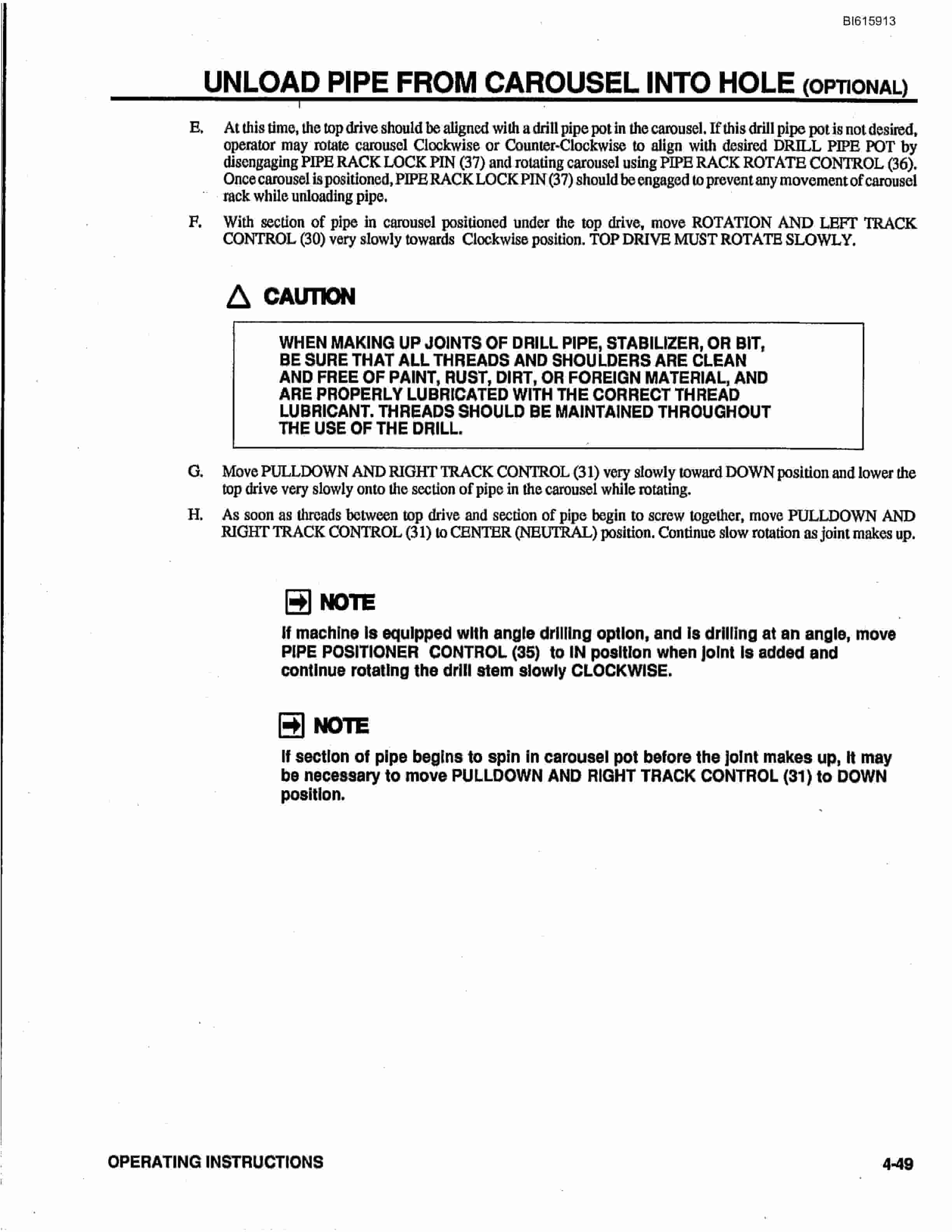 Bucyrus GDCHP Rotary Blasthole Drill Technical Manual BI615913-4