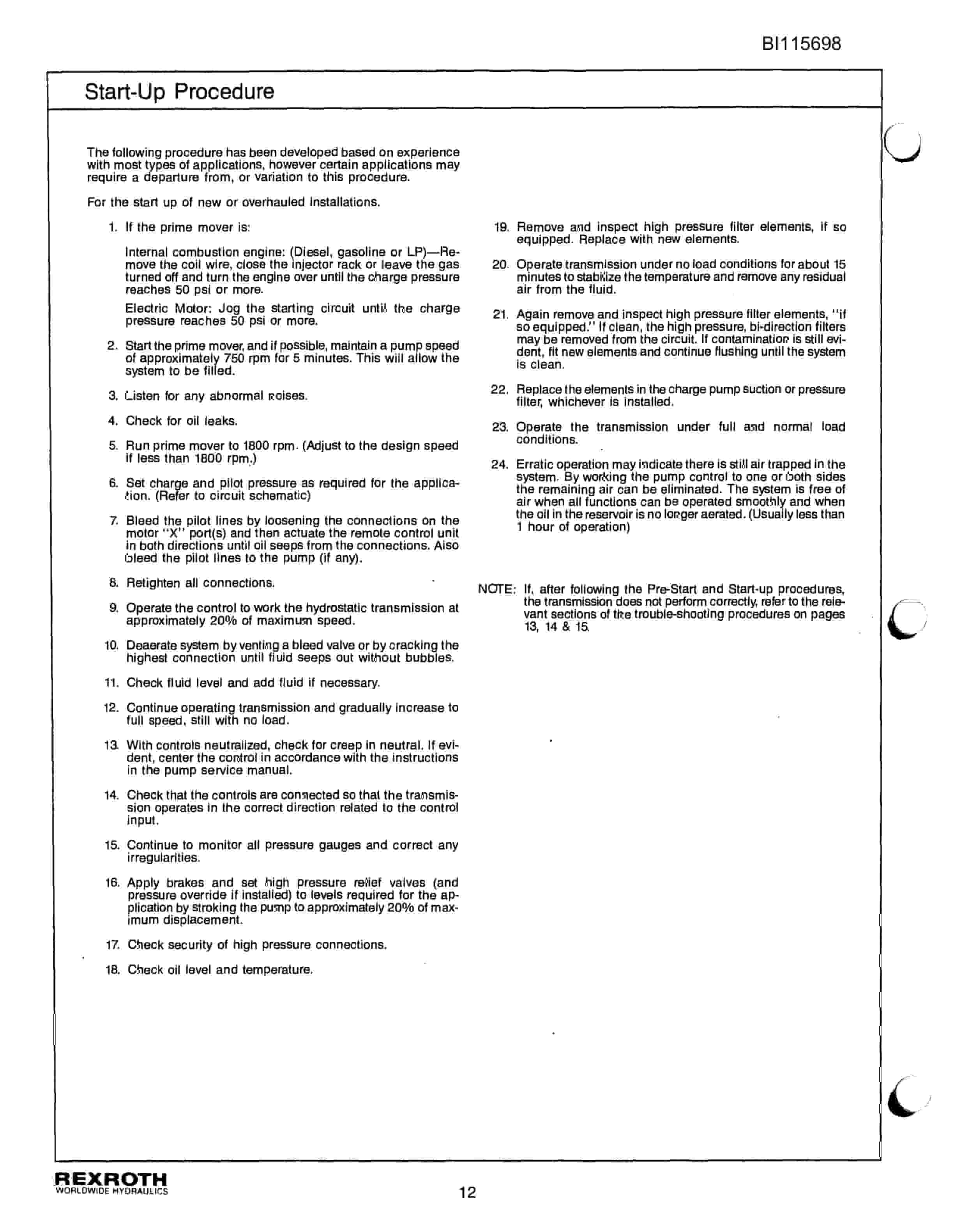 Bucyrus GDCL Rotary Blasthole Drill Parts Catalog BI115698-4