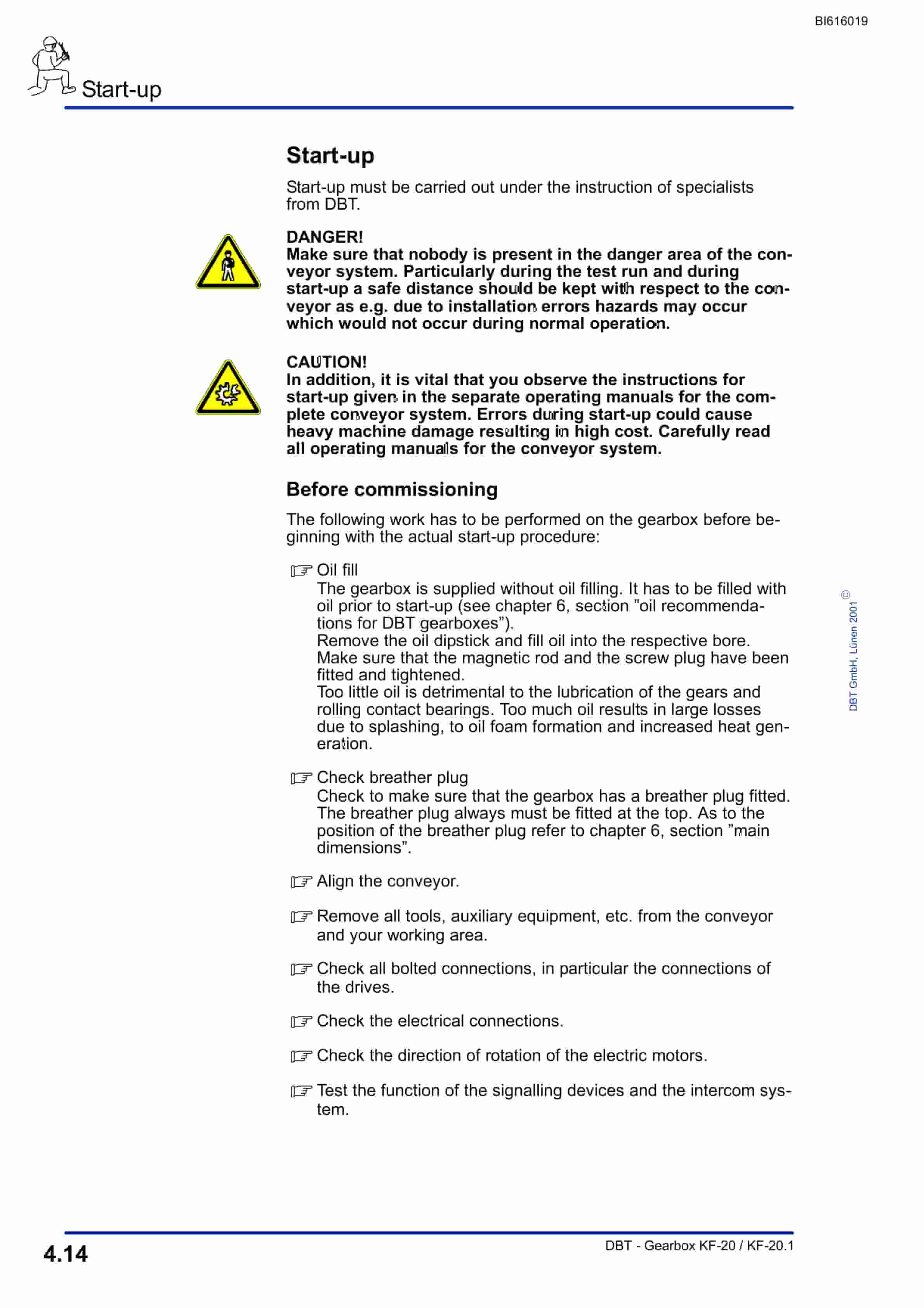Bucyrus Gearbox KF-20, KF-20.1 Technical Manual BI616019-2