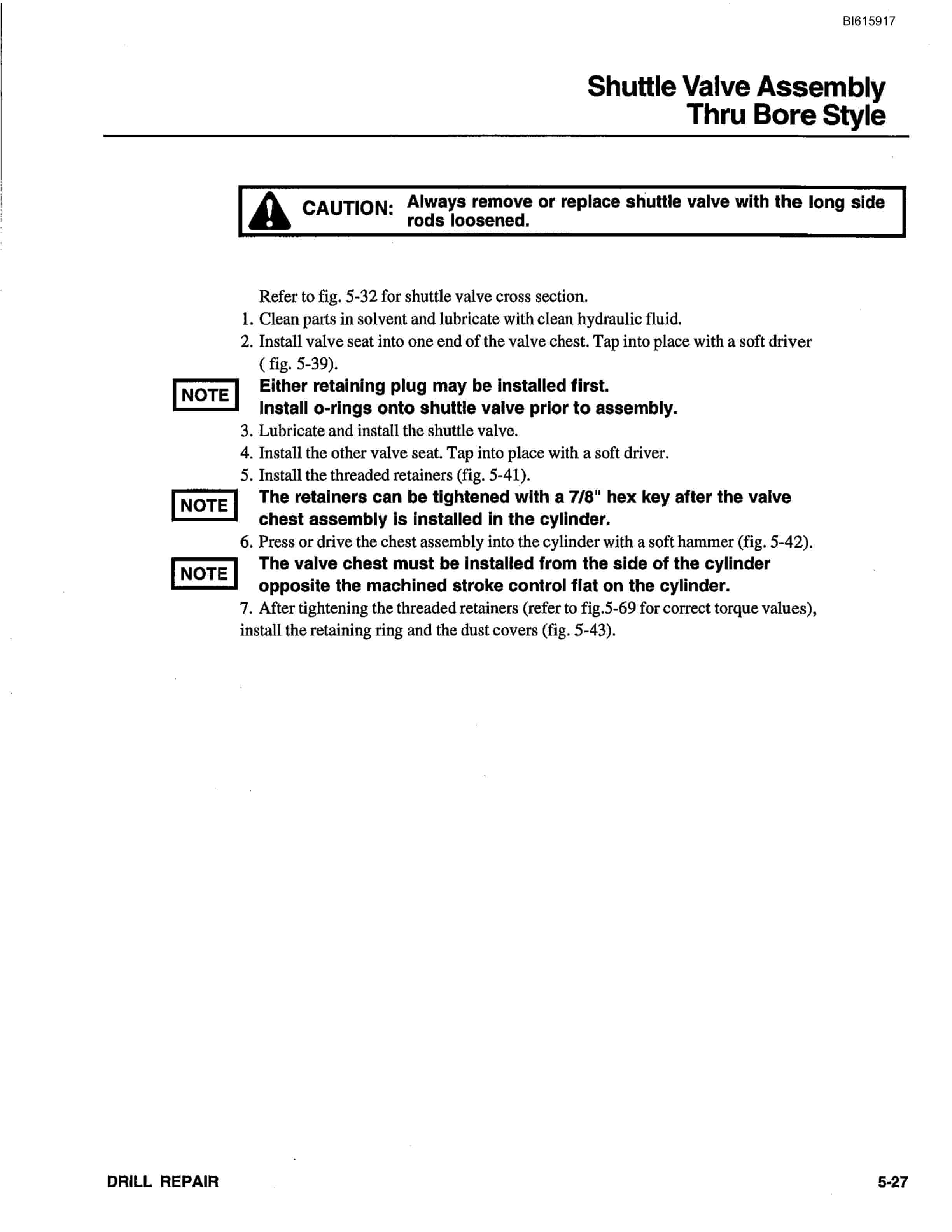 Bucyrus HPR1 Hydraulic Drill Technical Manual BI615917-3