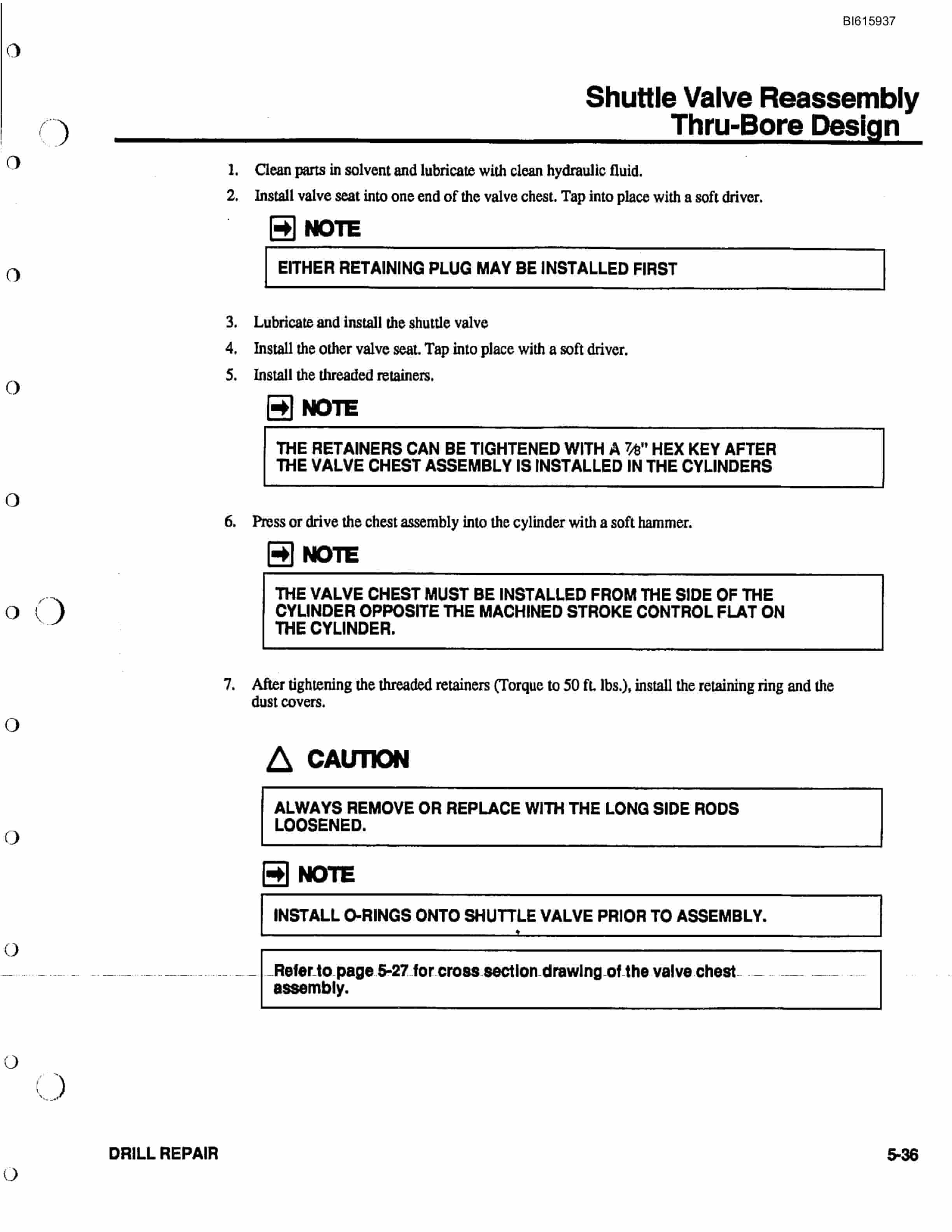 Bucyrus HPR1H Hydraulic Drill Technical Manual BI615937-3