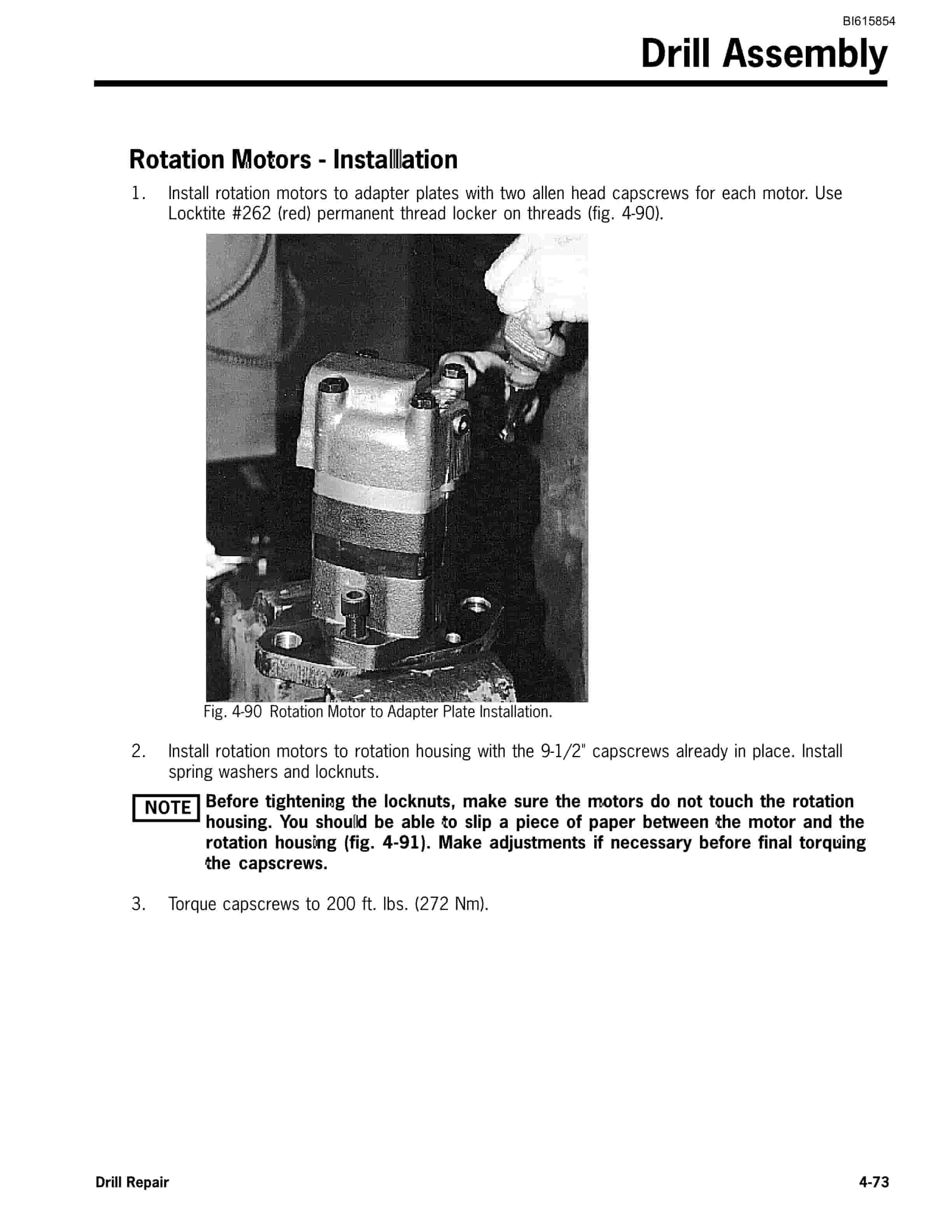 Bucyrus HPR5128, HPR6832 Hydraulic Rock Drill Service Manual BI615854-4