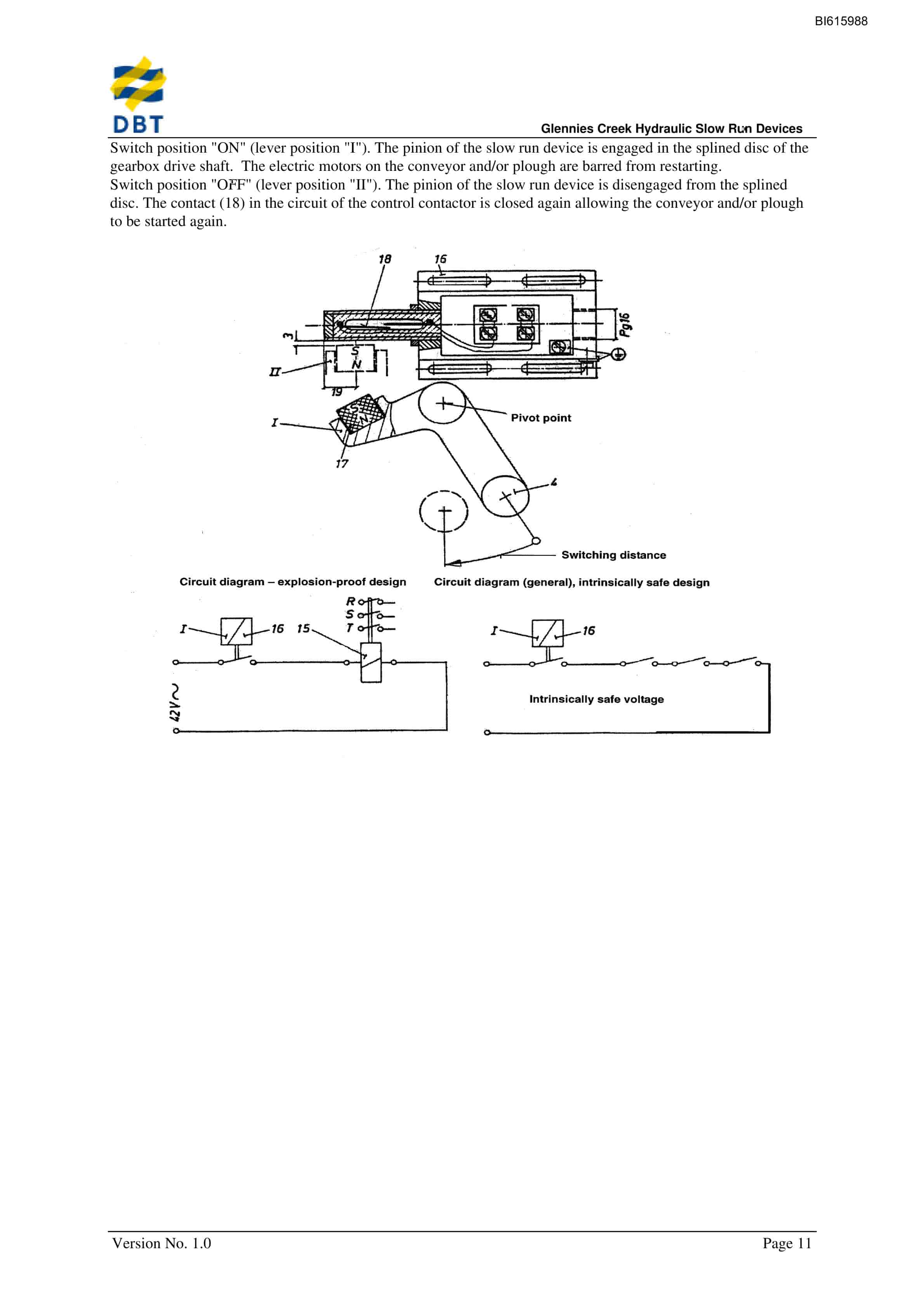 Bucyrus Hydraulic Slow Run Devices Technical Manual BI615988-3
