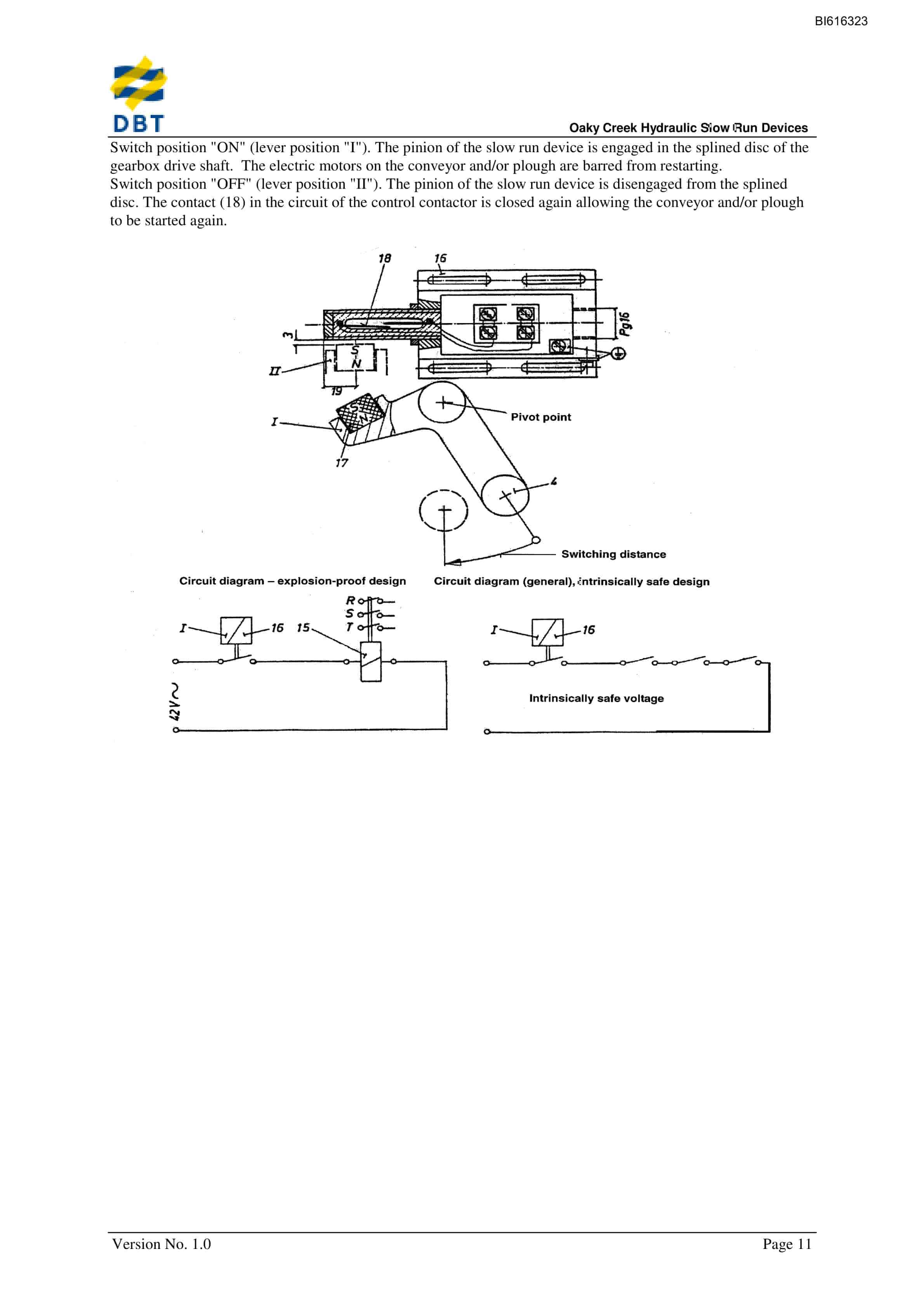 Bucyrus Hydraulic Slow Run Devices Technical Manual BI616323-3