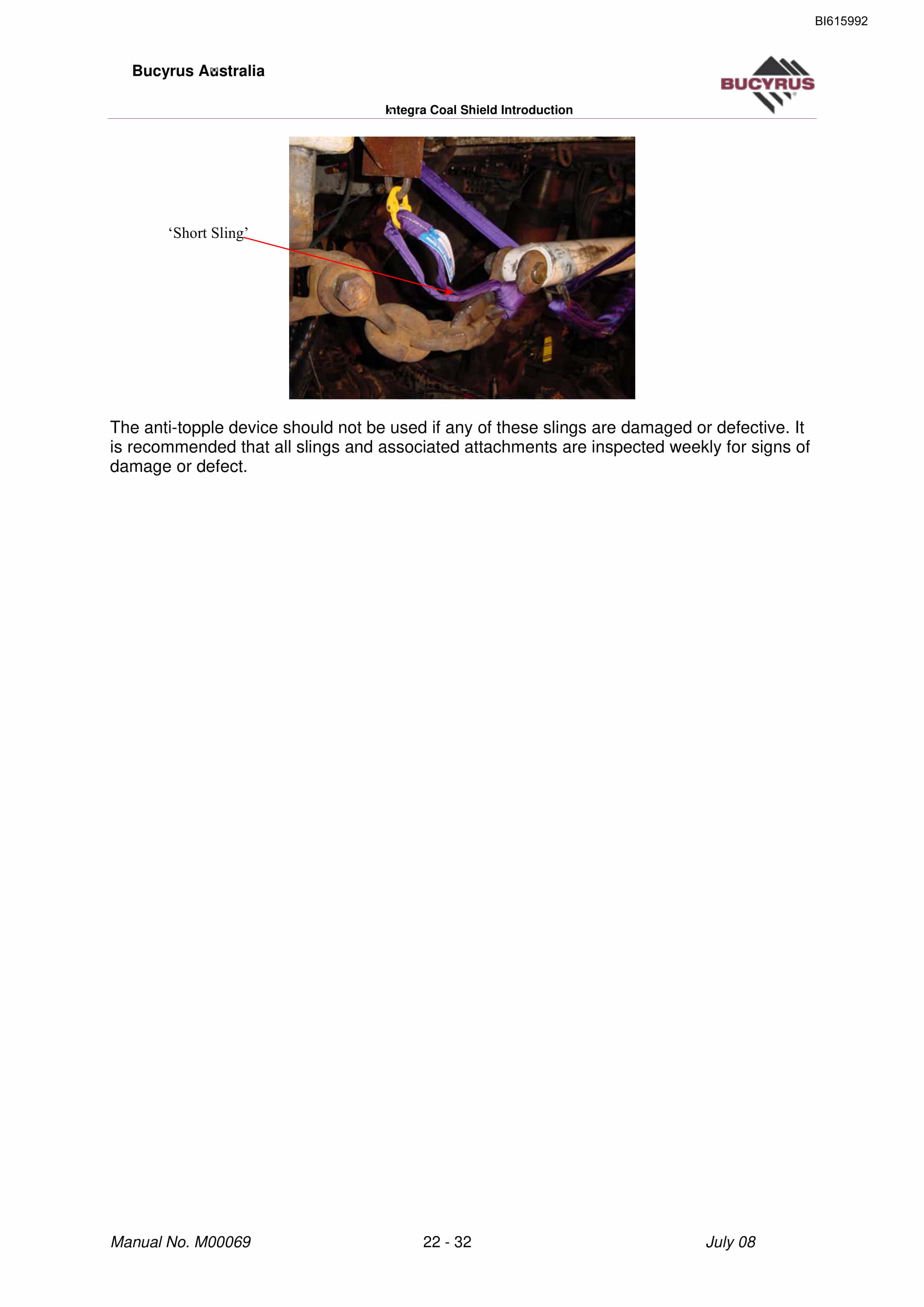 Bucyrus Integra Coal Shield Introduction Technical Manual BI615992-3