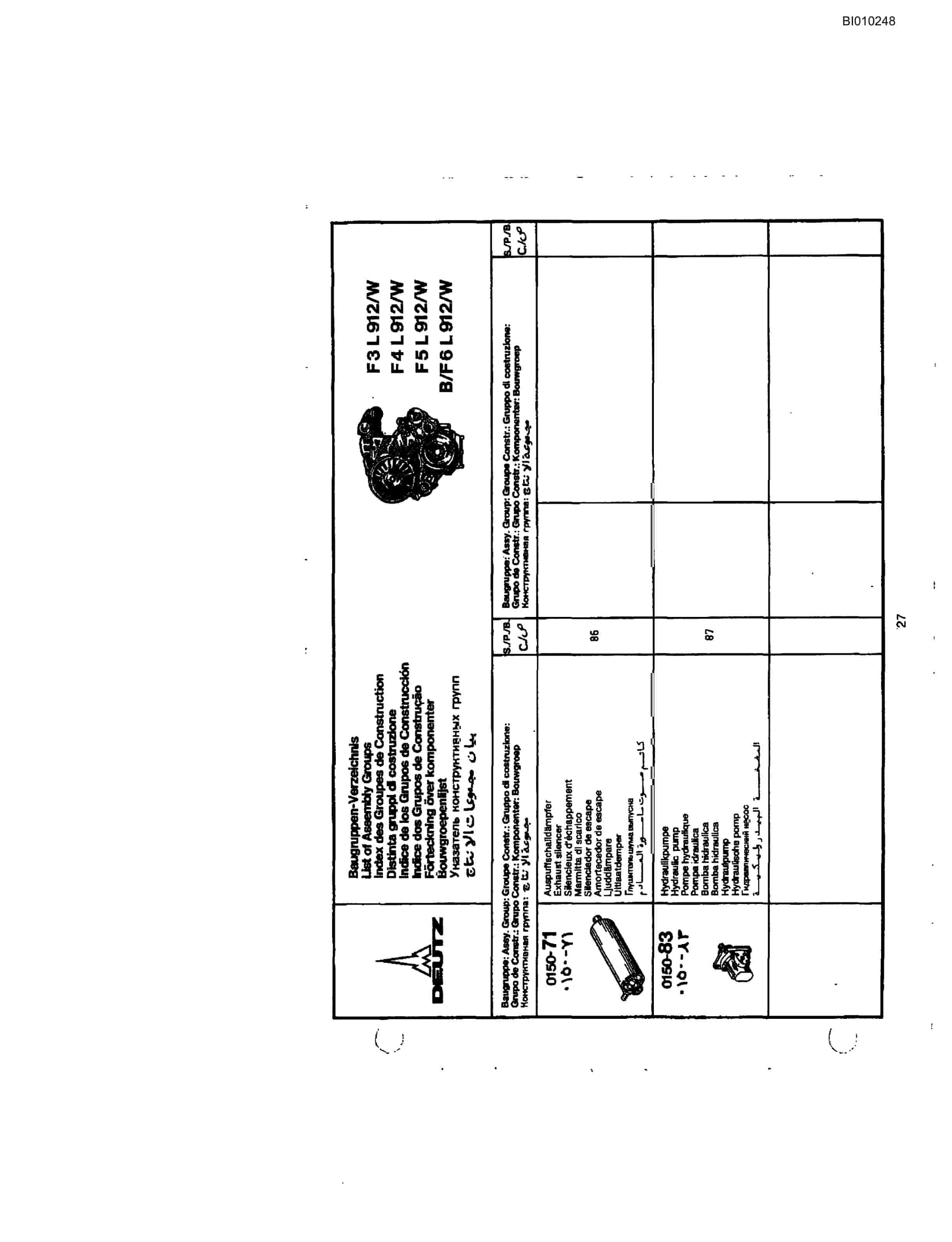 Bucyrus Jumbo 890 Modified Diesel Minibore Parts Catalog BI010248-3