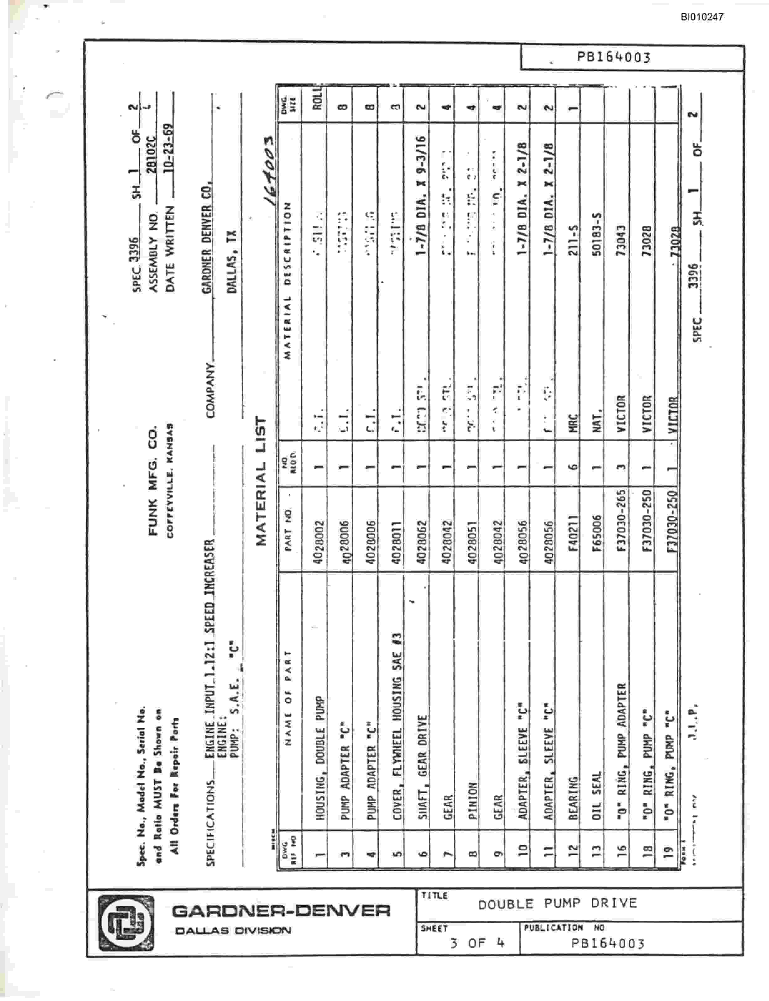 Bucyrus Jumbo 893 Diesel Mini Ring Drill Parts Catalog BI010247-5