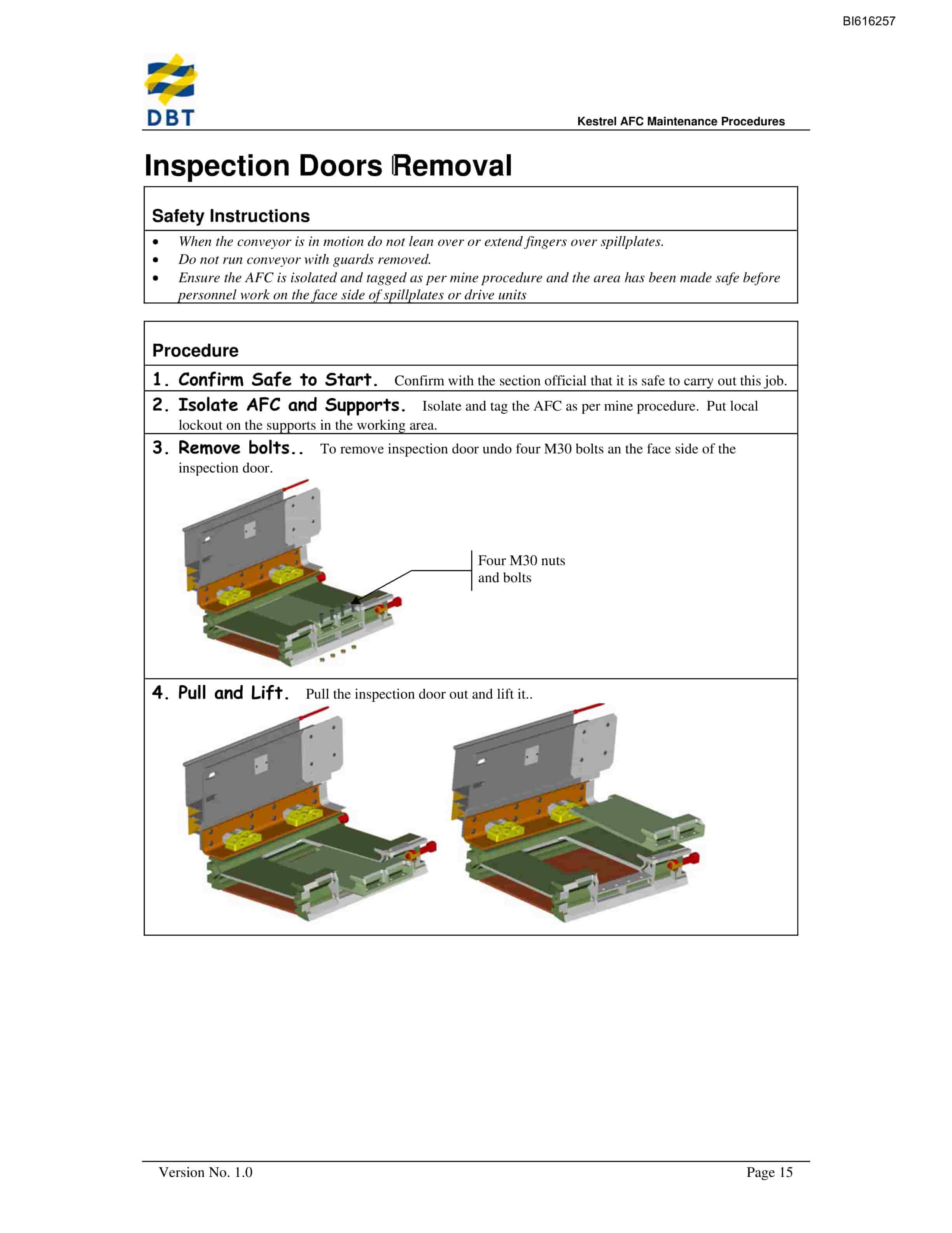 Bucyrus Kestrel AFC Maintenance Procedures Technical Manual BI616257-3
