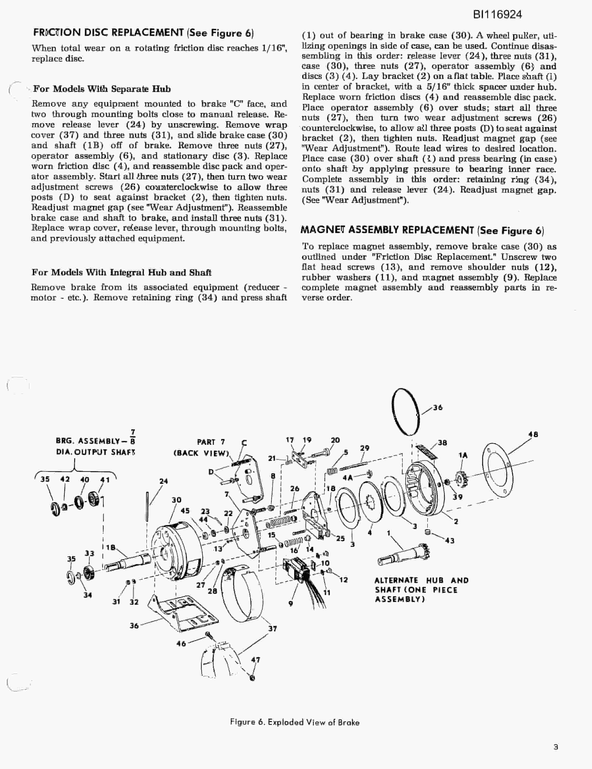 Bucyrus M15XLL Type M Hoist Parts Catalog BI116924-1-3