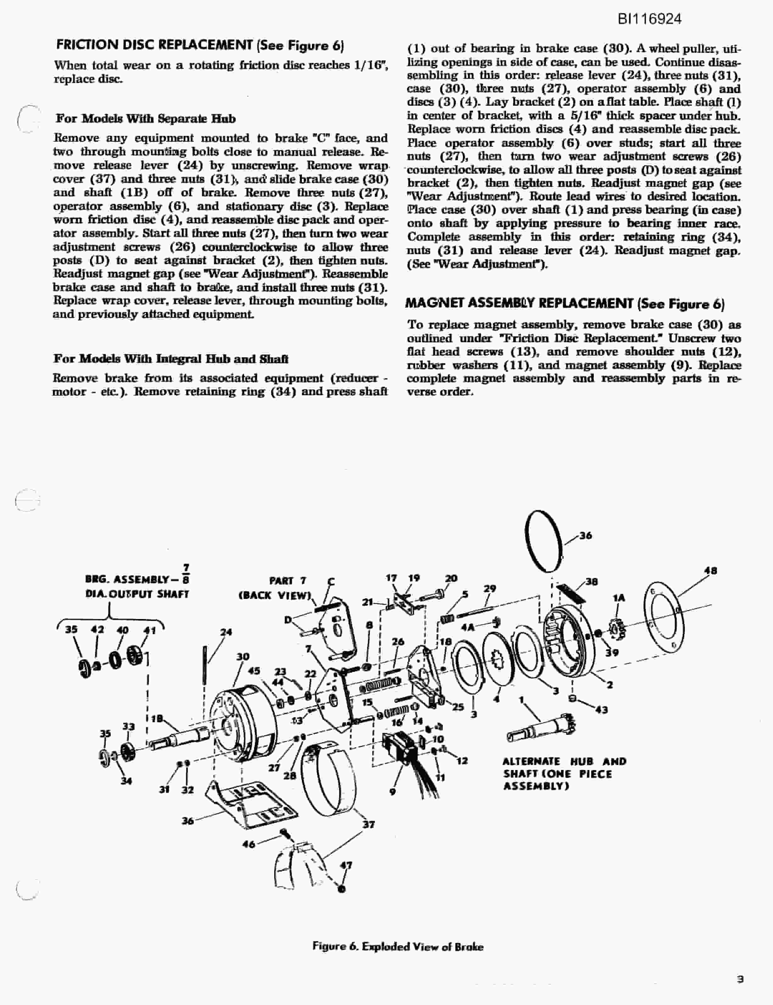 Bucyrus M15XLL Type M Hoist Parts Catalog BI116924-2-3