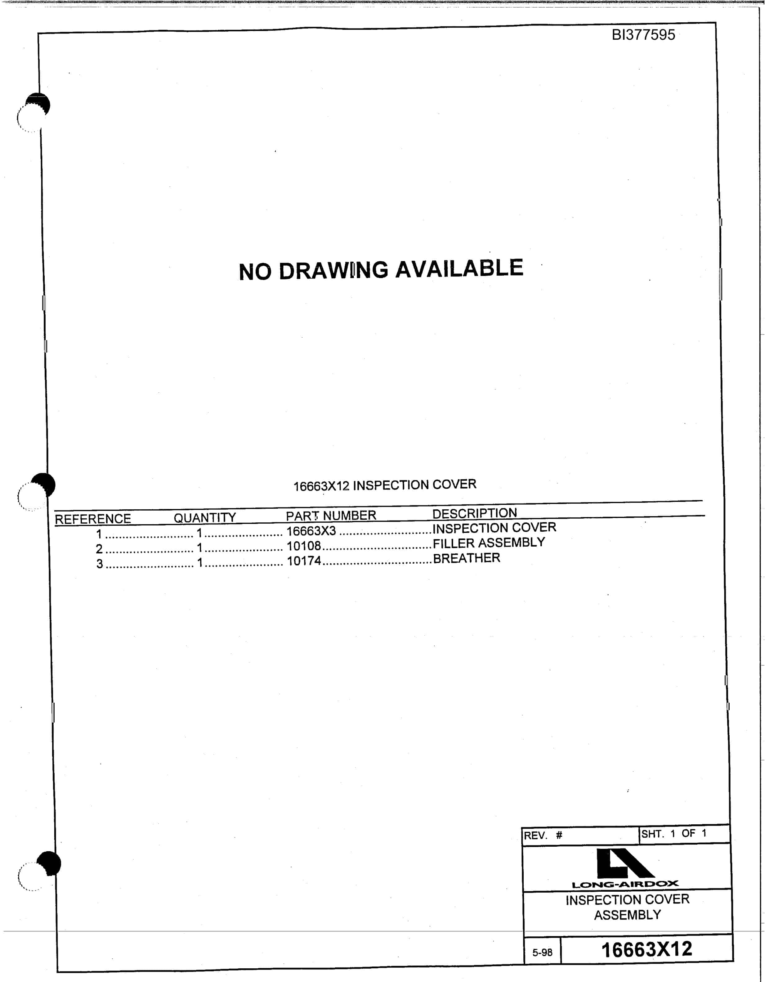 Bucyrus Metrowest Tunnelers Parts Catalog BI377595-3
