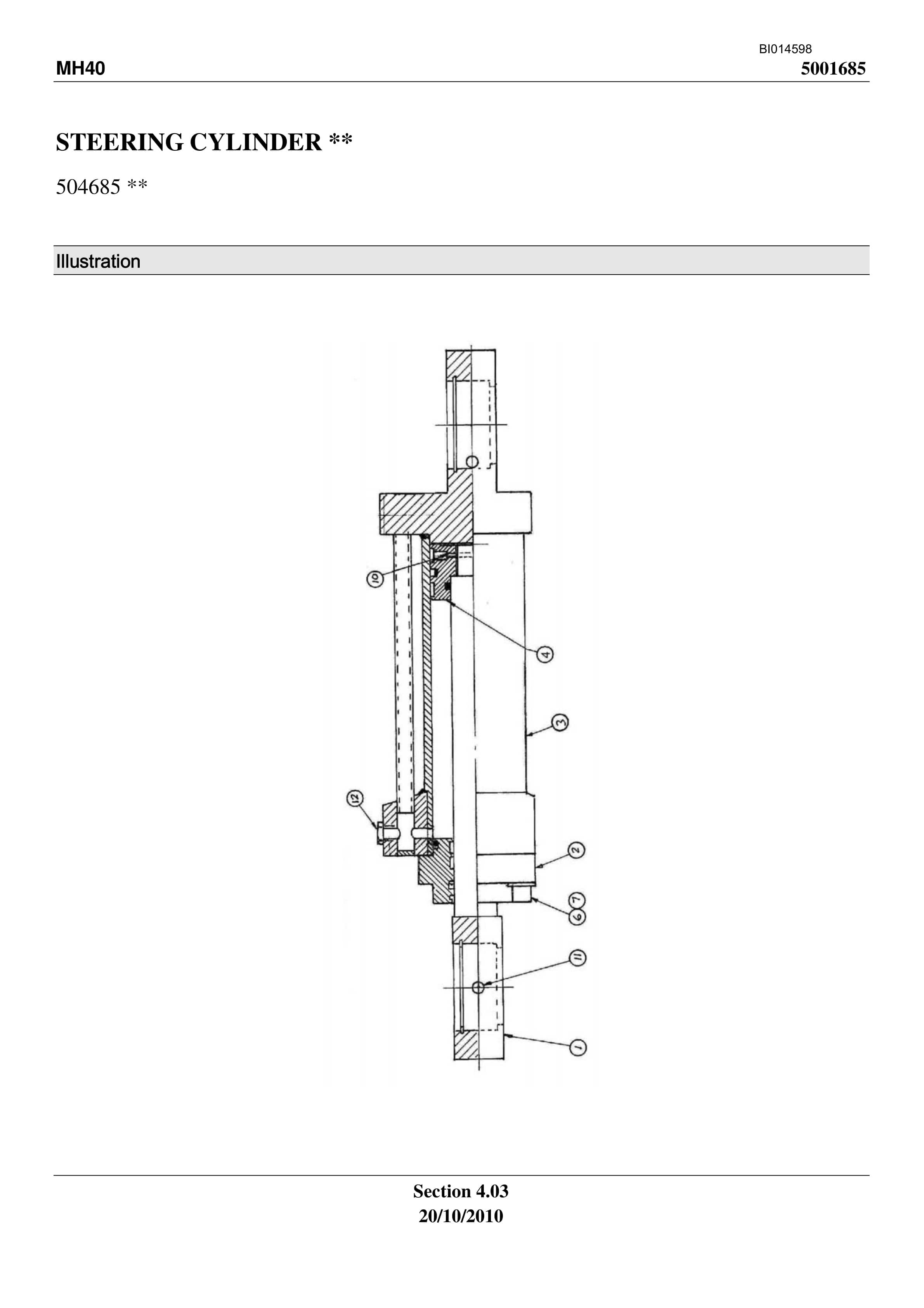 Bucyrus MH-40 Shield Hauler Parts Manual BI014598-2
