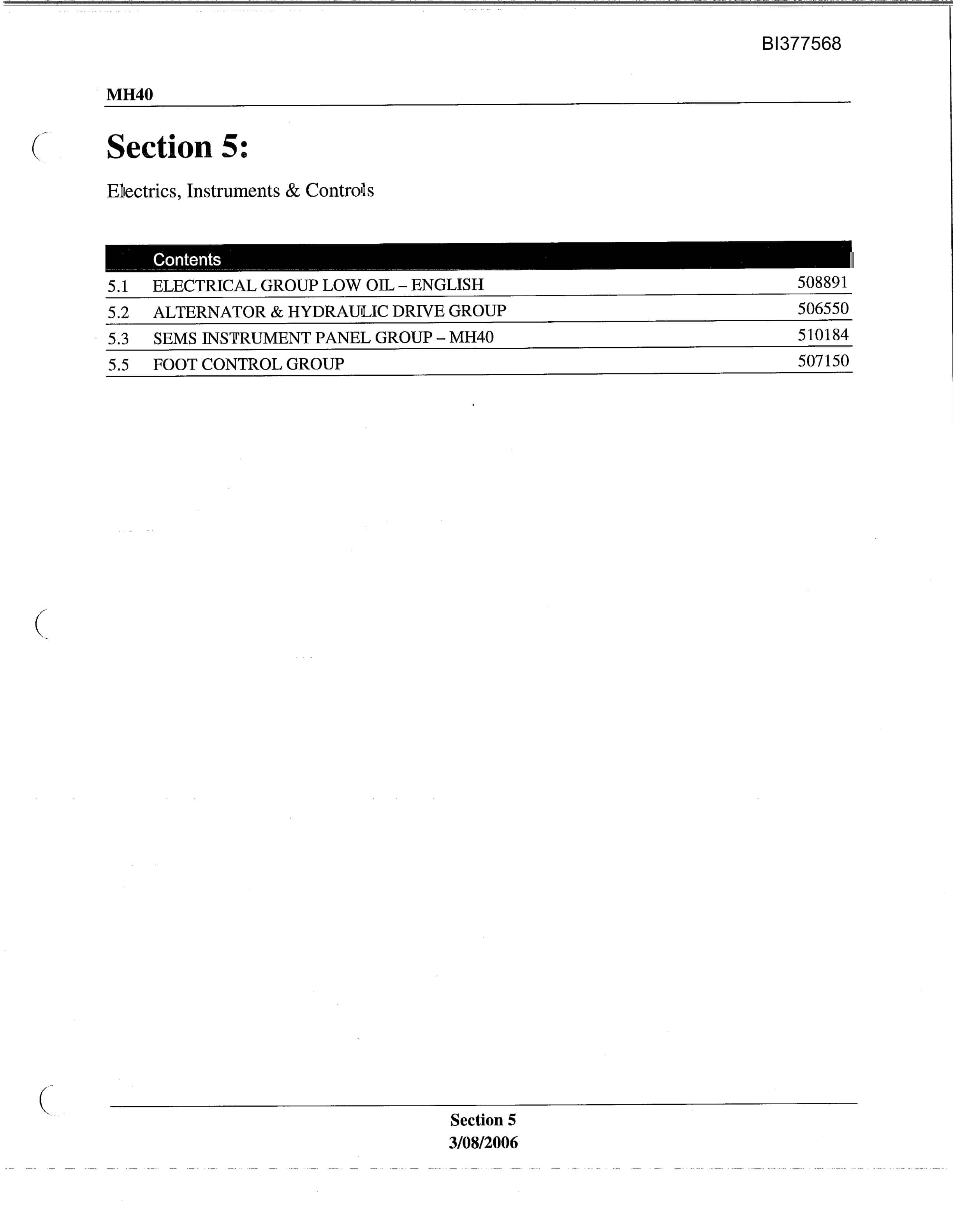 Bucyrus MH40 Parts Catalog BI377568-3