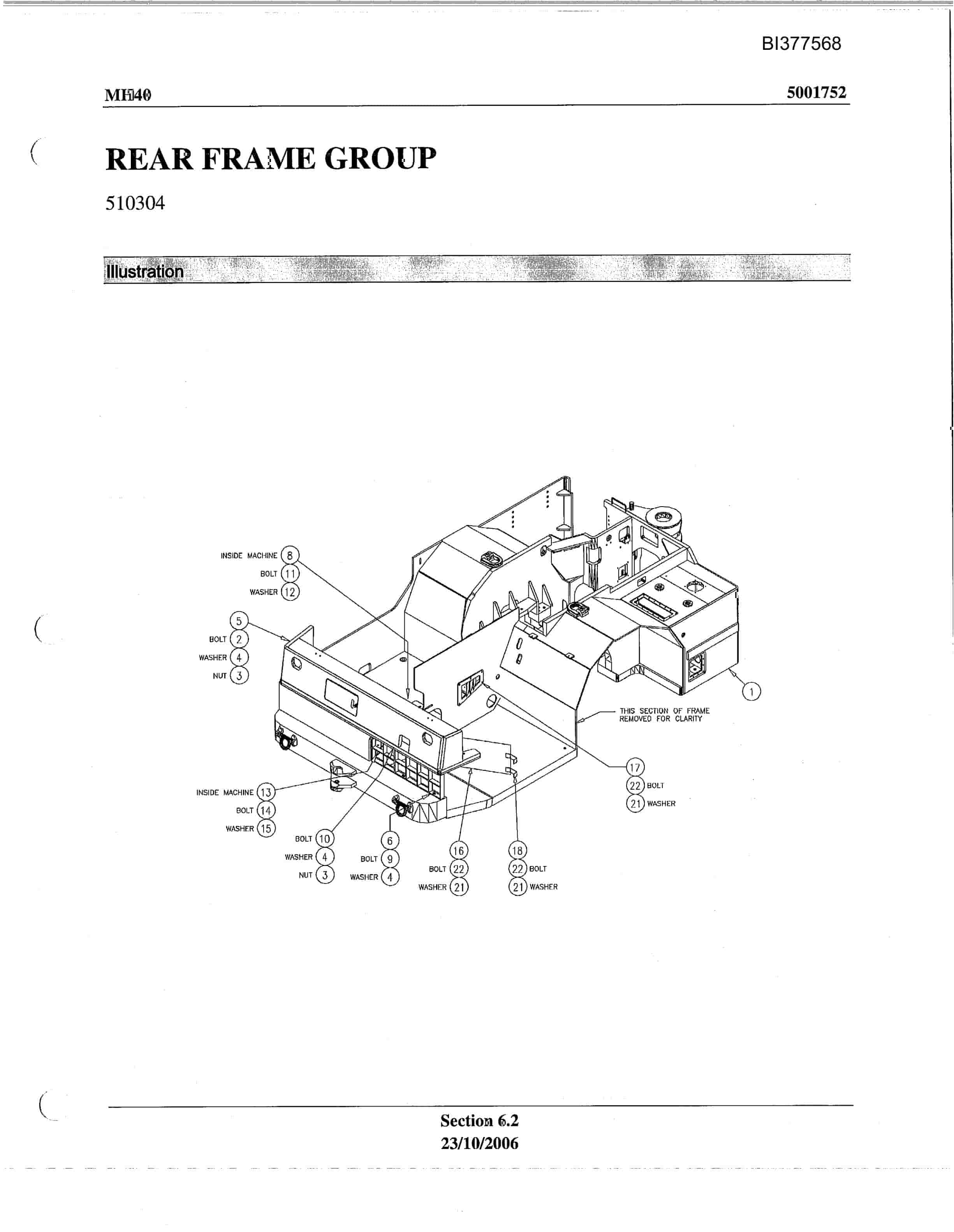 Bucyrus MH40 Parts Catalog BI377568-4