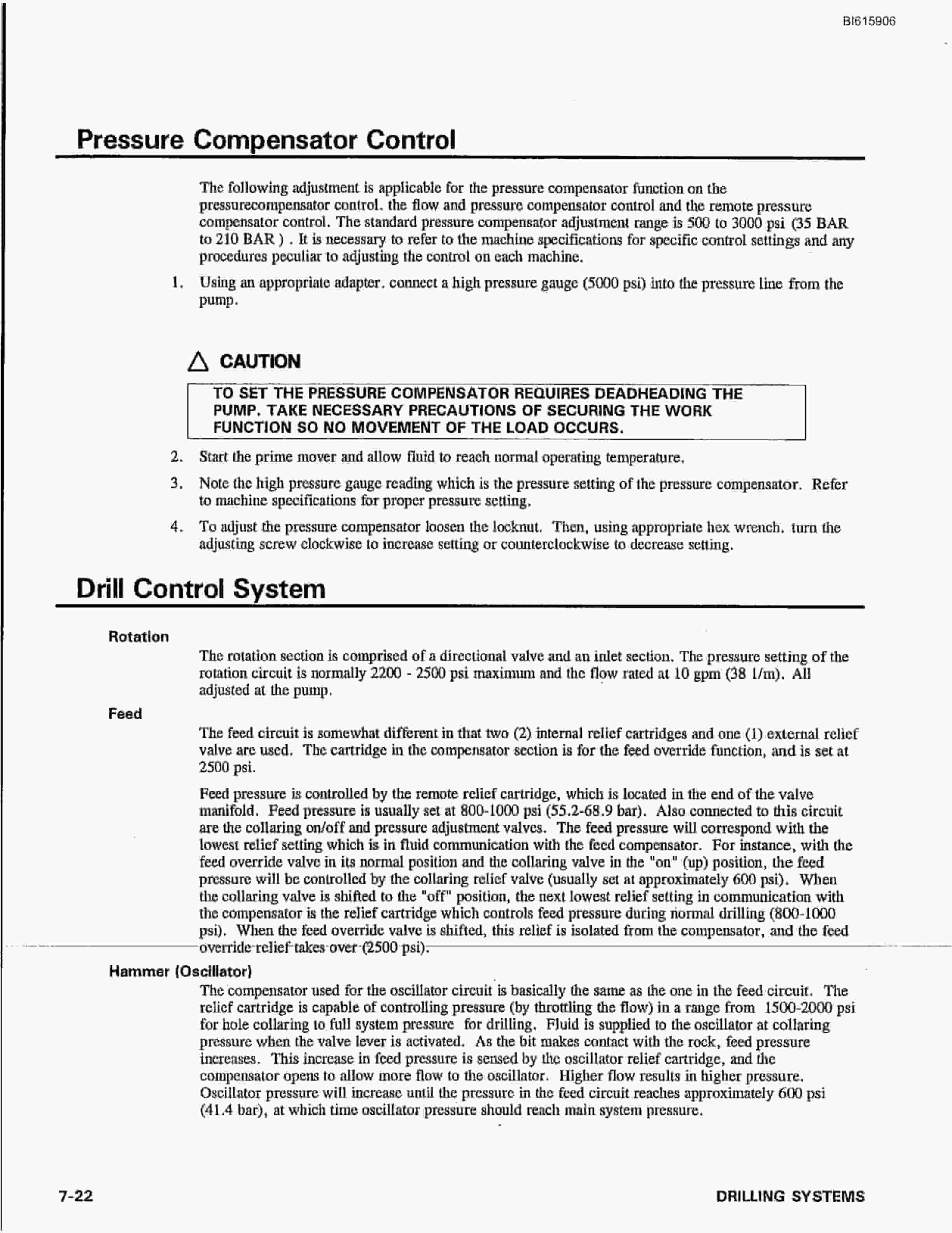 Bucyrus MK20HE Single Boom Hydraulic Jumbo Technical Manual BI615906-4