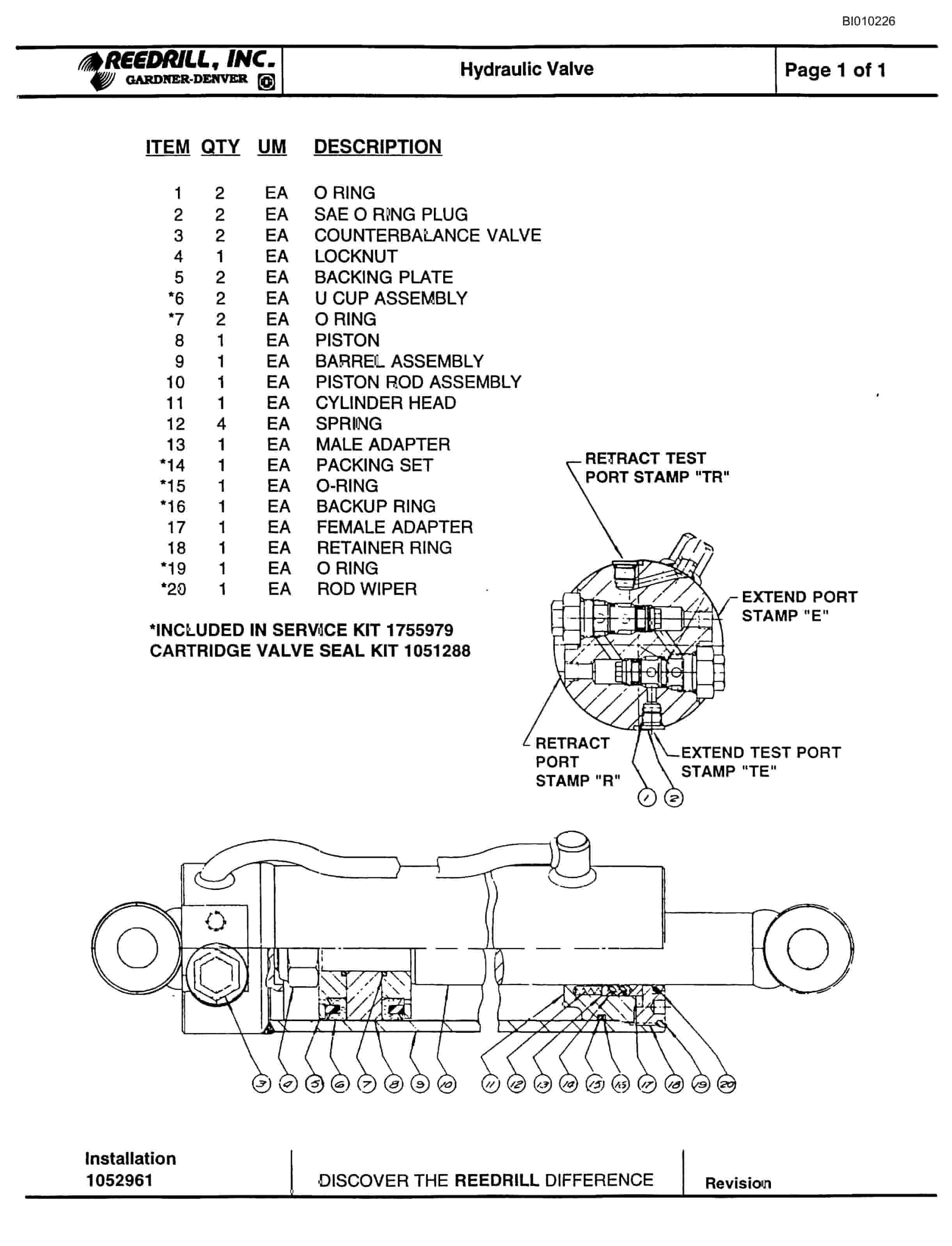 Bucyrus MK45HD Single Boom Hydraulic Jumbo Parts Catalog BI010226-4