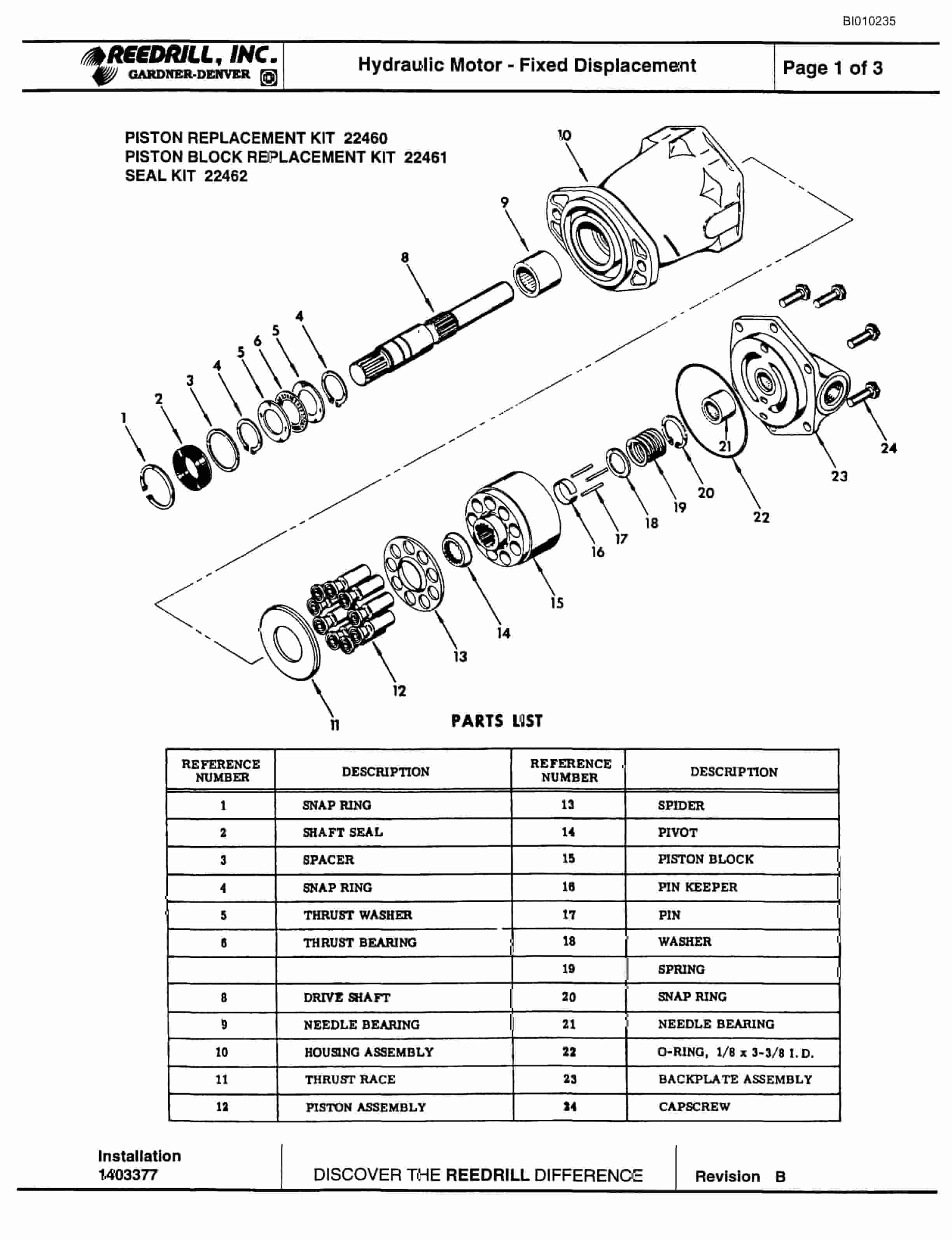 Bucyrus MK45HD Single Boom Hydraulic Jumbo Parts Catalog BI010235-5