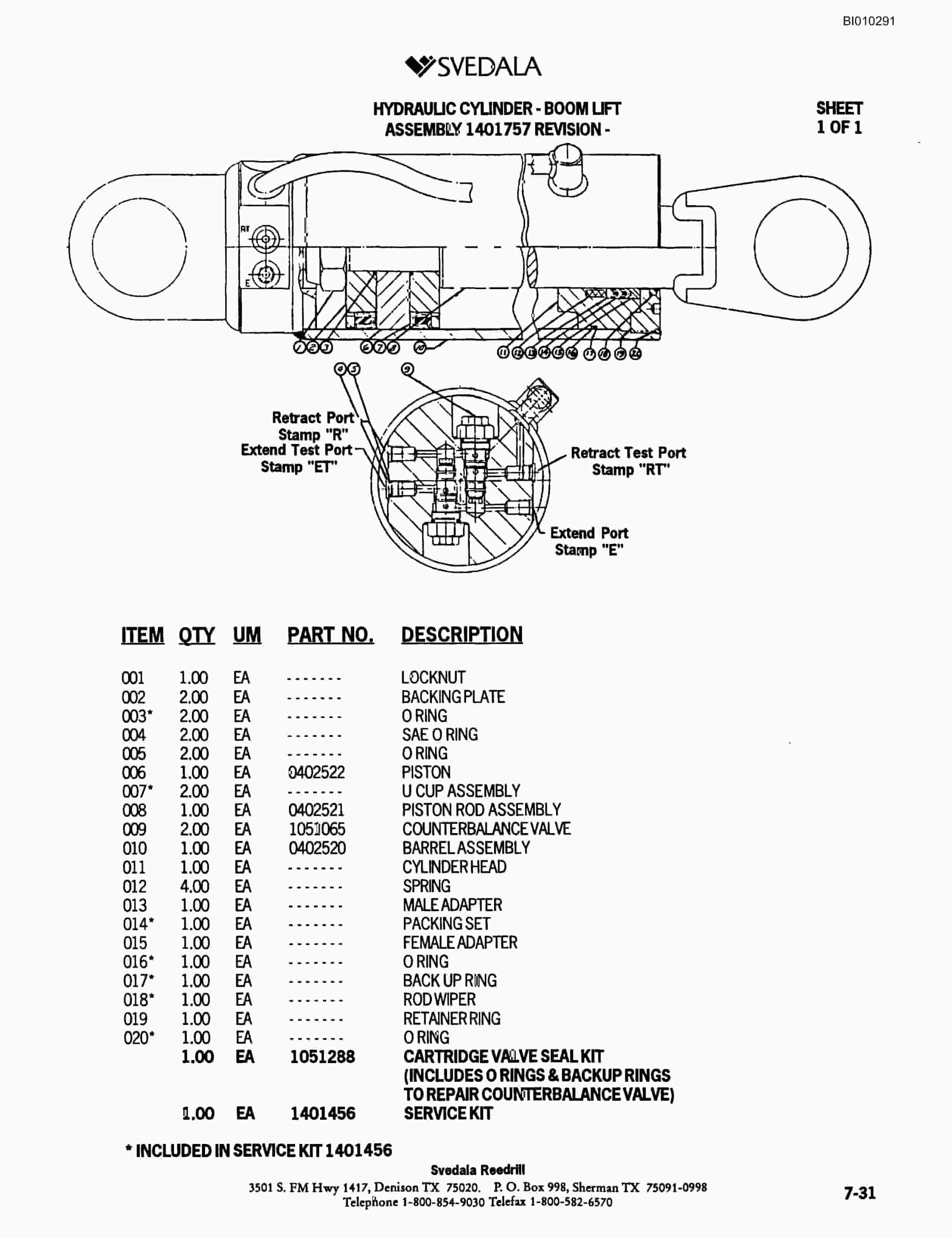 Bucyrus MK45HD Single Boom Hydraulic Jumbo Parts Catalog BI010291-5