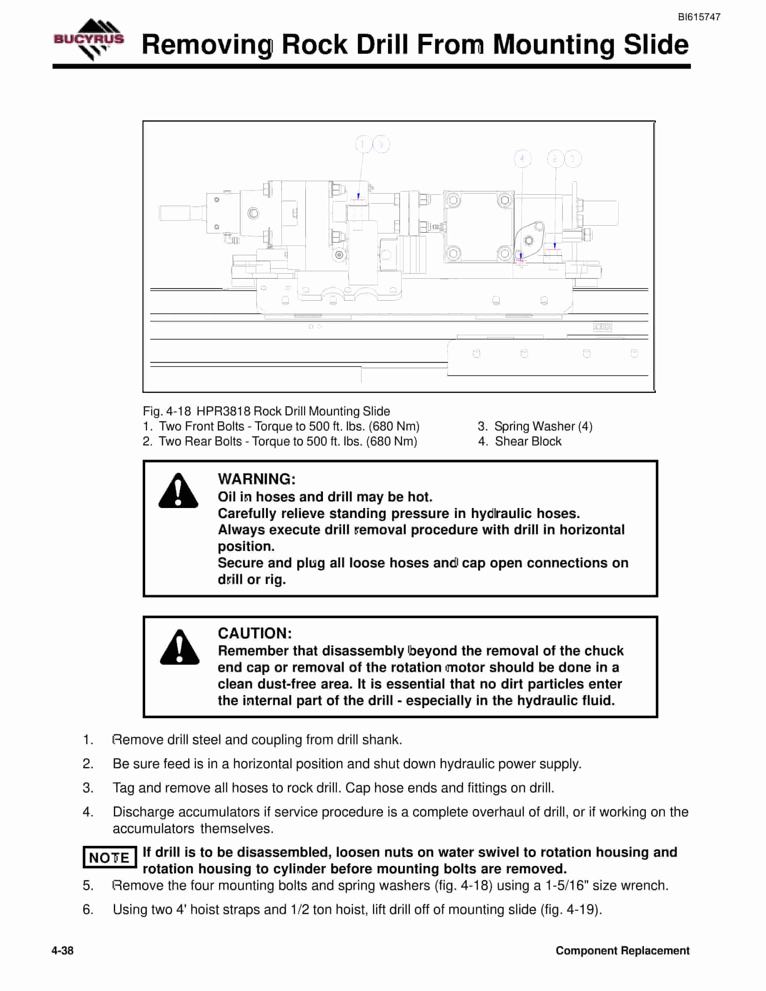 Bucyrus MK4HE-D Single Boom Hydraulic Jumbo Technical Manual BI615747-3