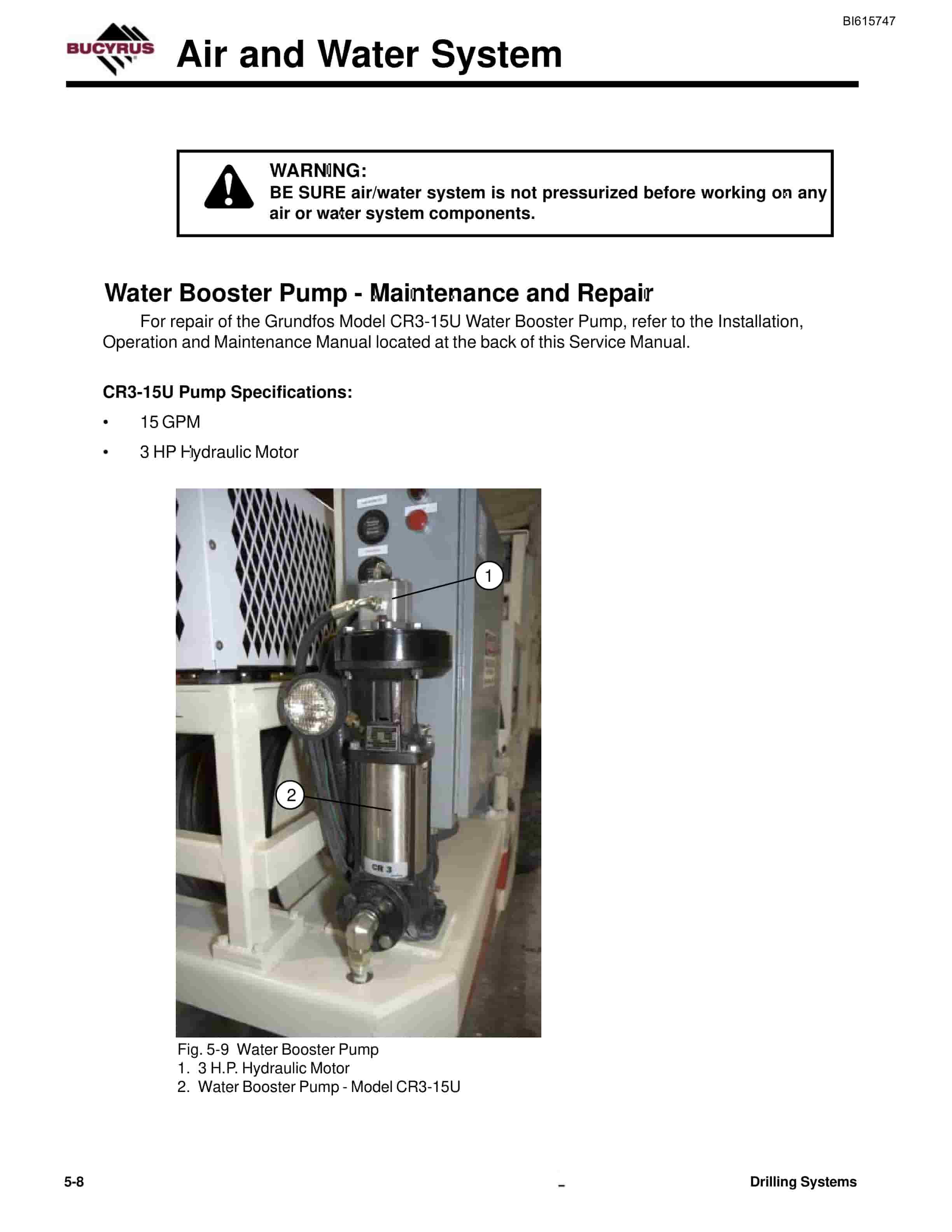 Bucyrus MK4HE-D Single Boom Hydraulic Jumbo Technical Manual BI615747-4