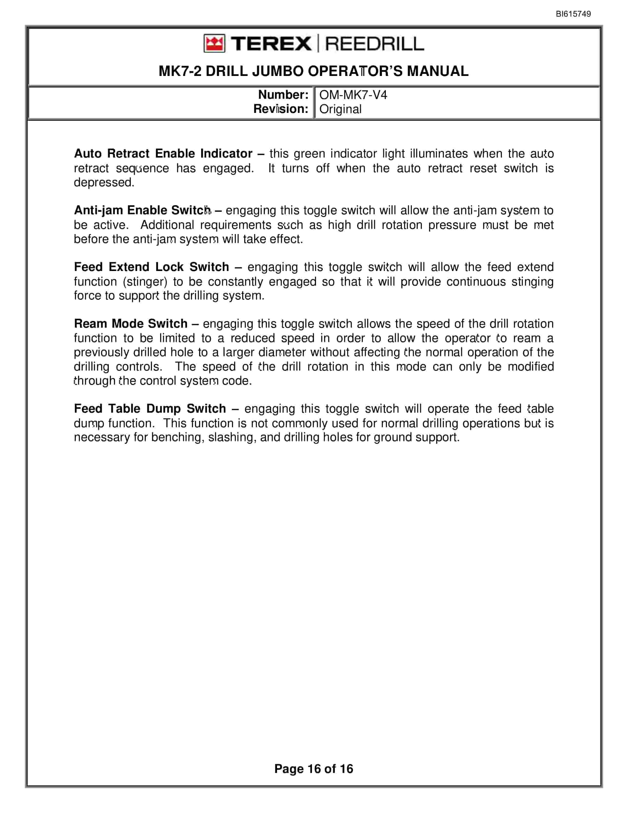 Bucyrus MK7-2 Drilling Equipment Technical Manual BI615749 3 Bucyrus MK7-2 Drilling Equipment Technical Manual BI615749 - Image 3