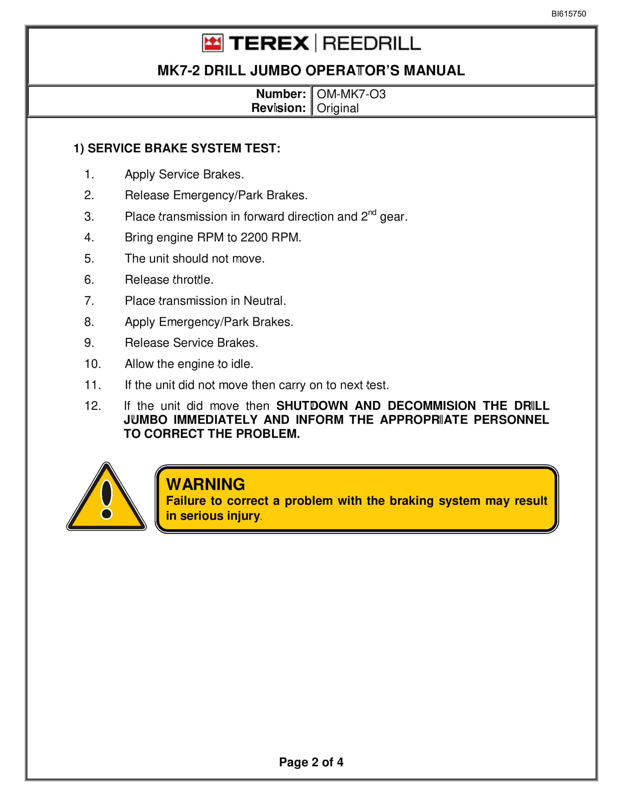 Bucyrus MK7-2 Drilling Equipment Technical Manual BI615750 4 Bucyrus MK7-2 Drilling Equipment Technical Manual BI615750 - Image 4
