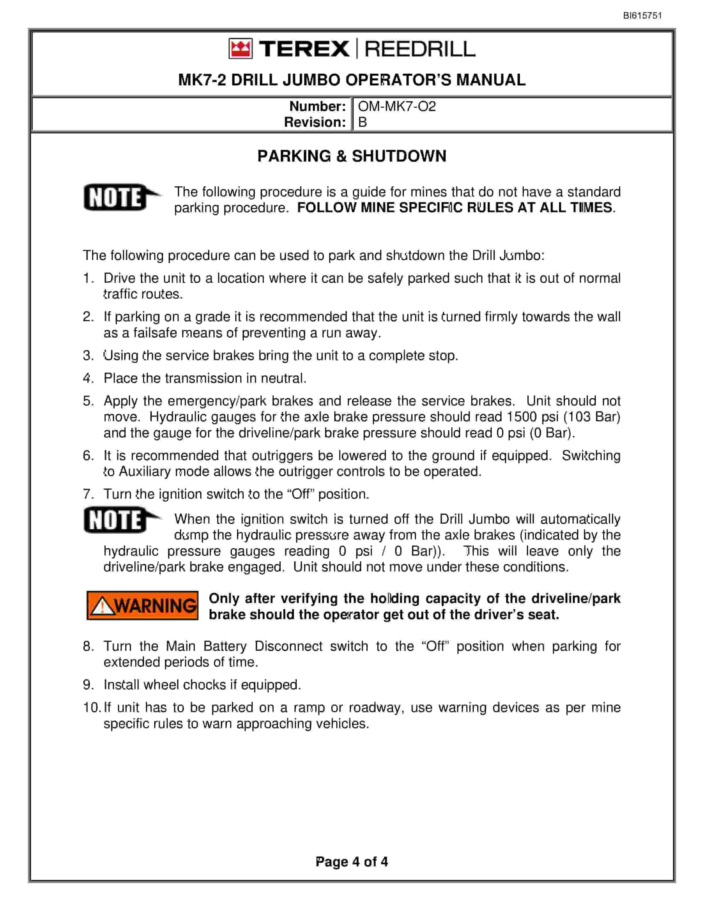 Bucyrus MK7-2 Drilling Equipment Technical Manual BI615751 4 Bucyrus MK7-2 Drilling Equipment Technical Manual BI615751 - Image 4