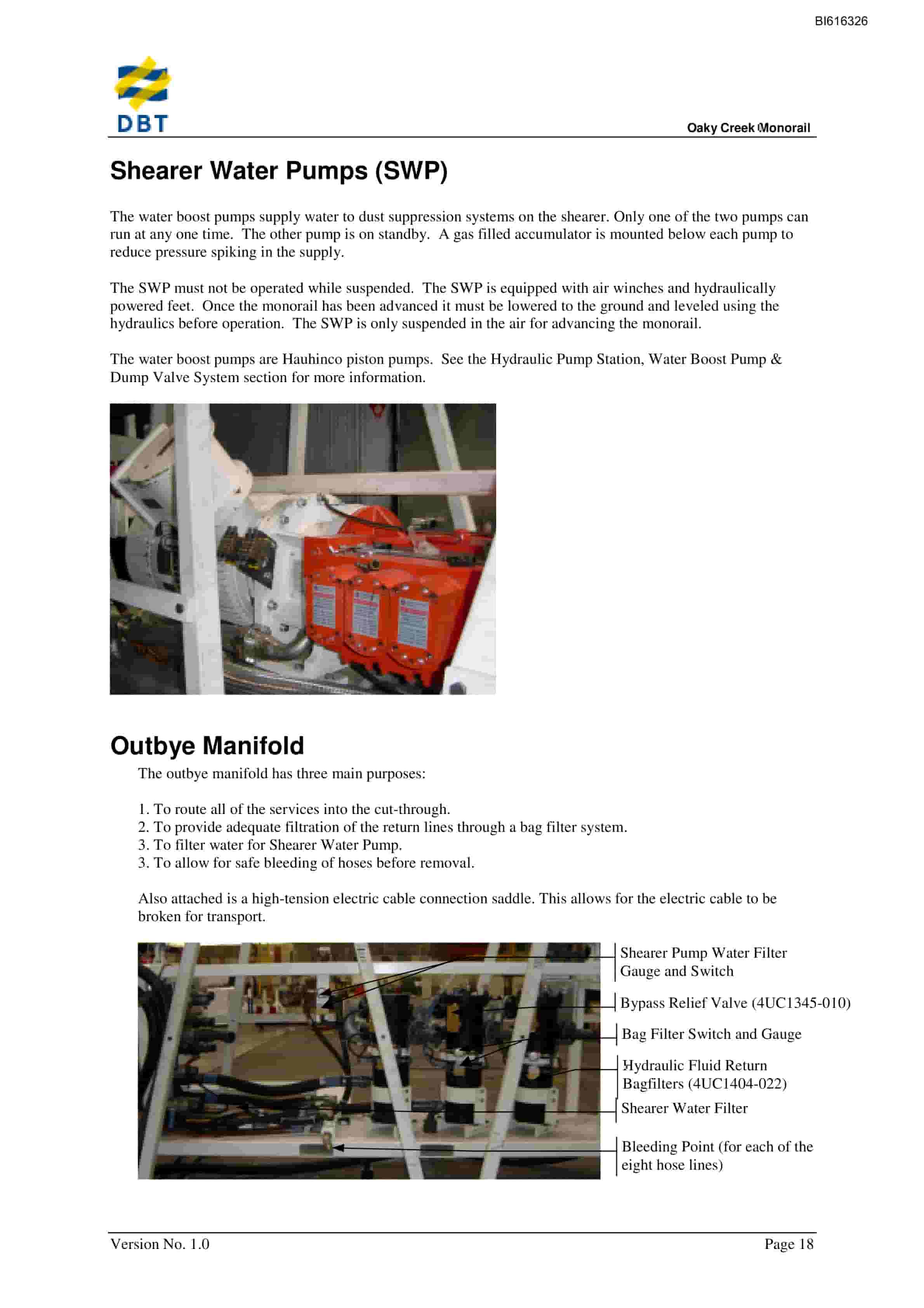 Bucyrus Monorail Technical Manual BI616326-3