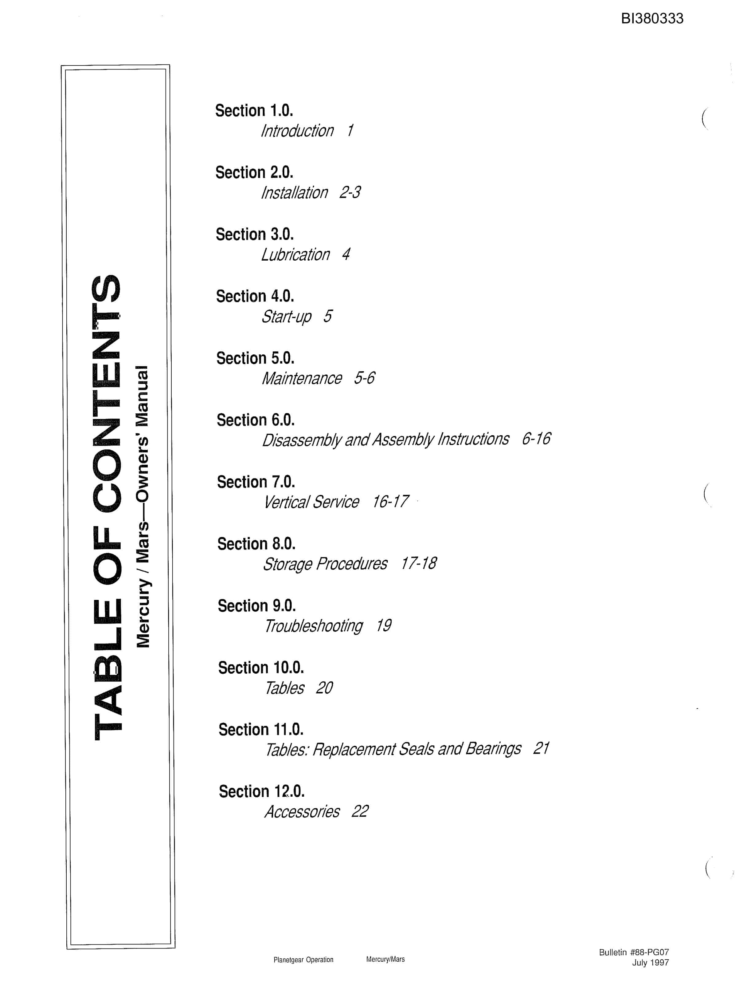 Bucyrus Mountain Forest Product Parts Catalog BI380333-2