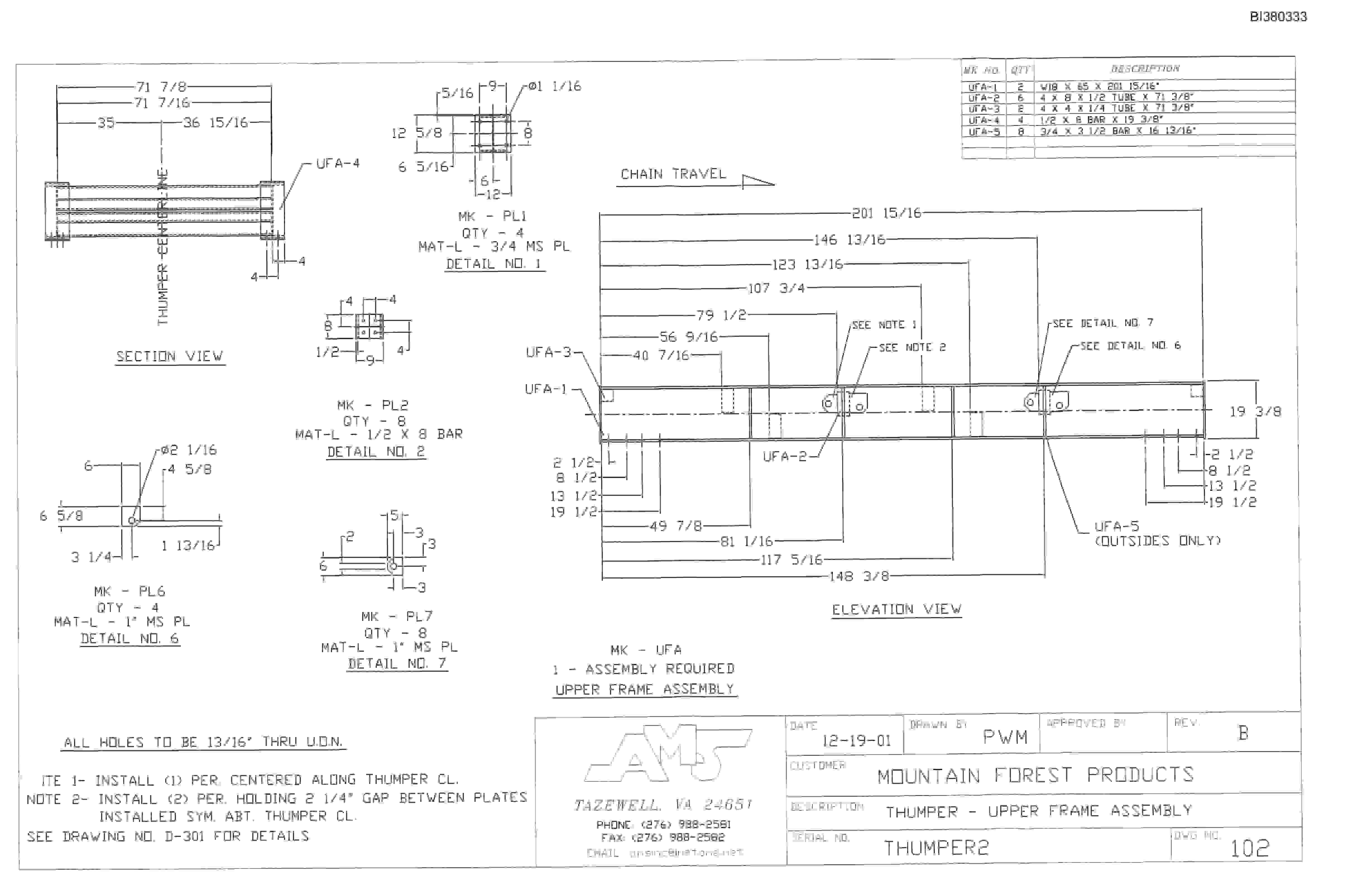 Bucyrus Mountain Forest Product Parts Catalog BI380333-3