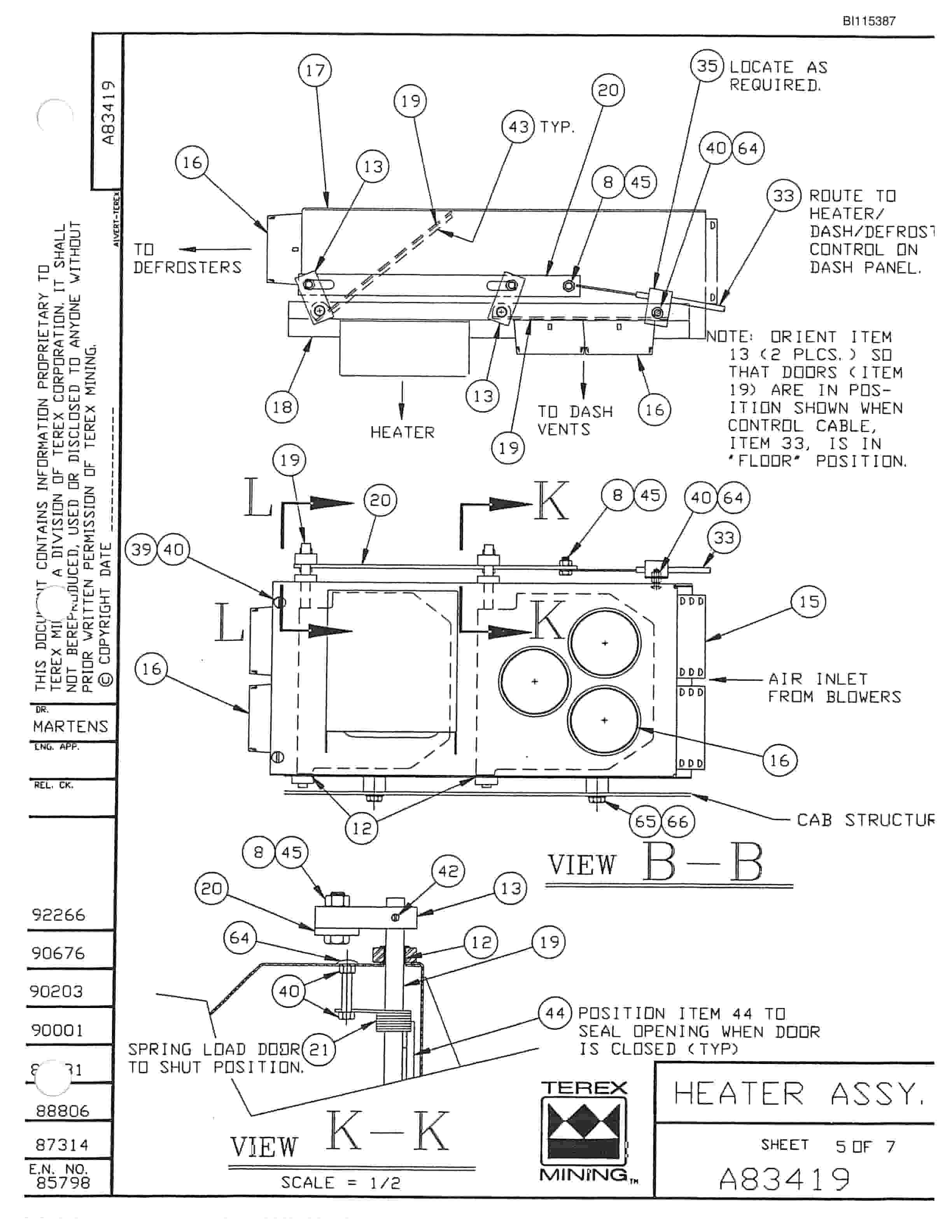 Bucyrus MT-4400AC Parts Catalog BI115387-2