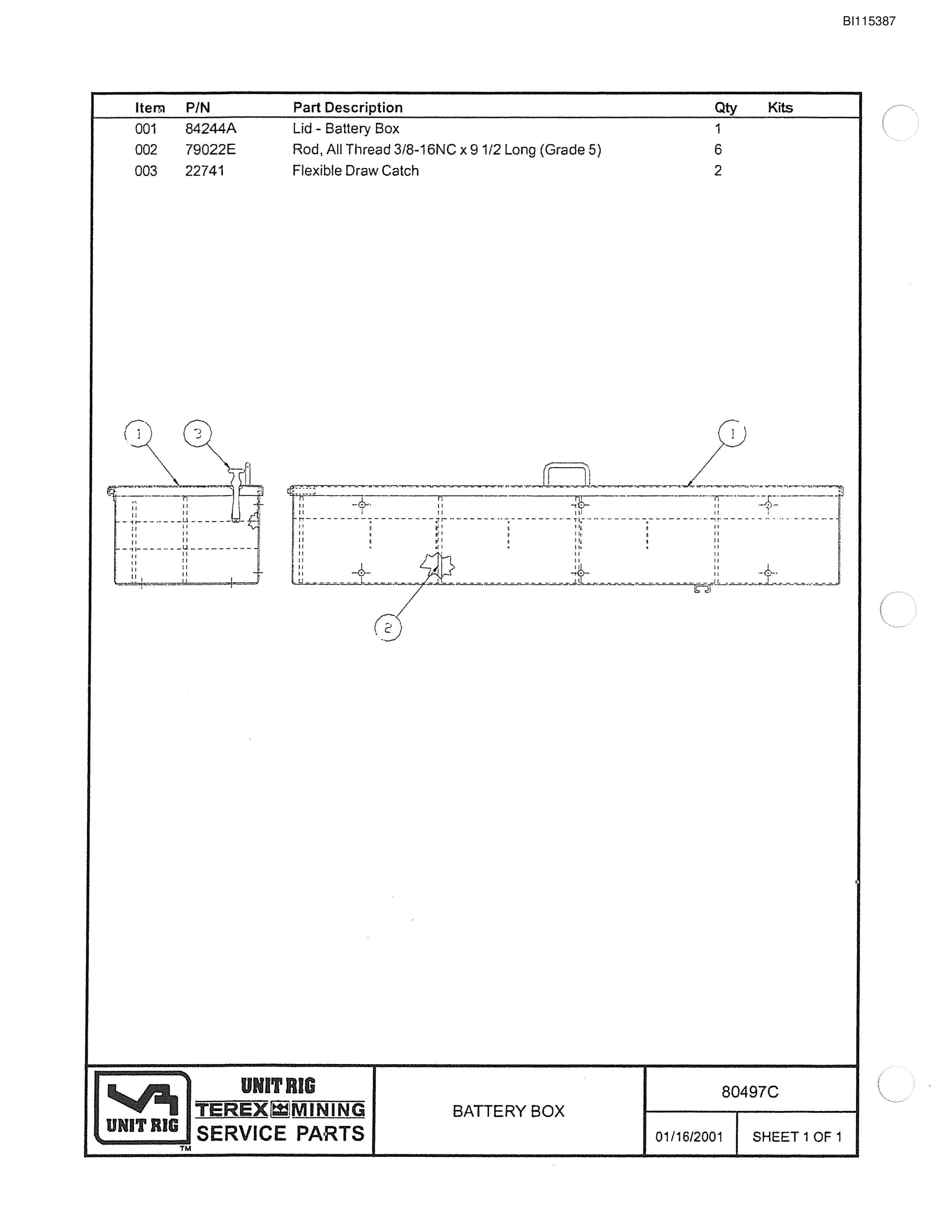 Bucyrus MT-4400AC Parts Catalog BI115387-5