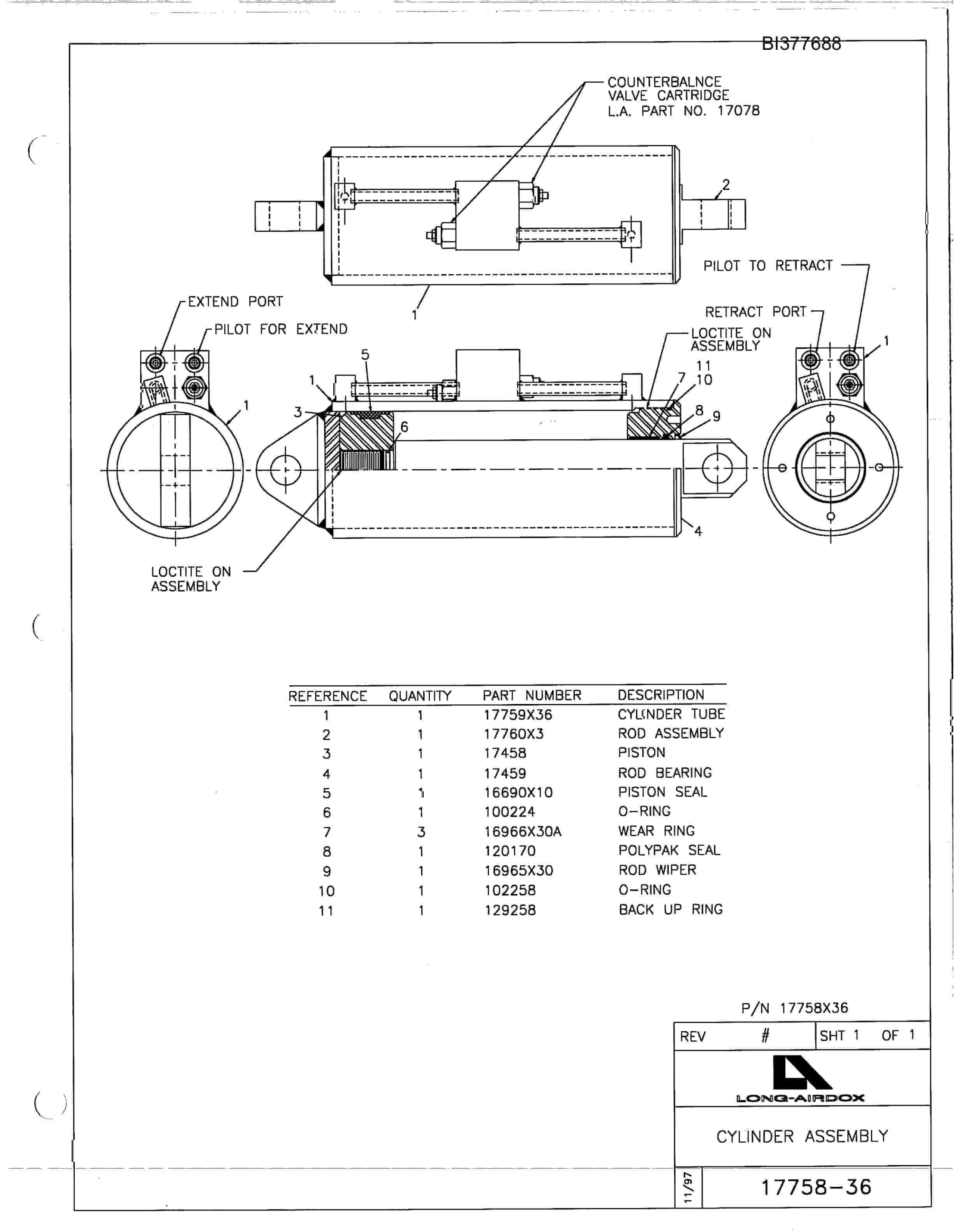Bucyrus MT-54H-20 Parts Catalog BI377688-3