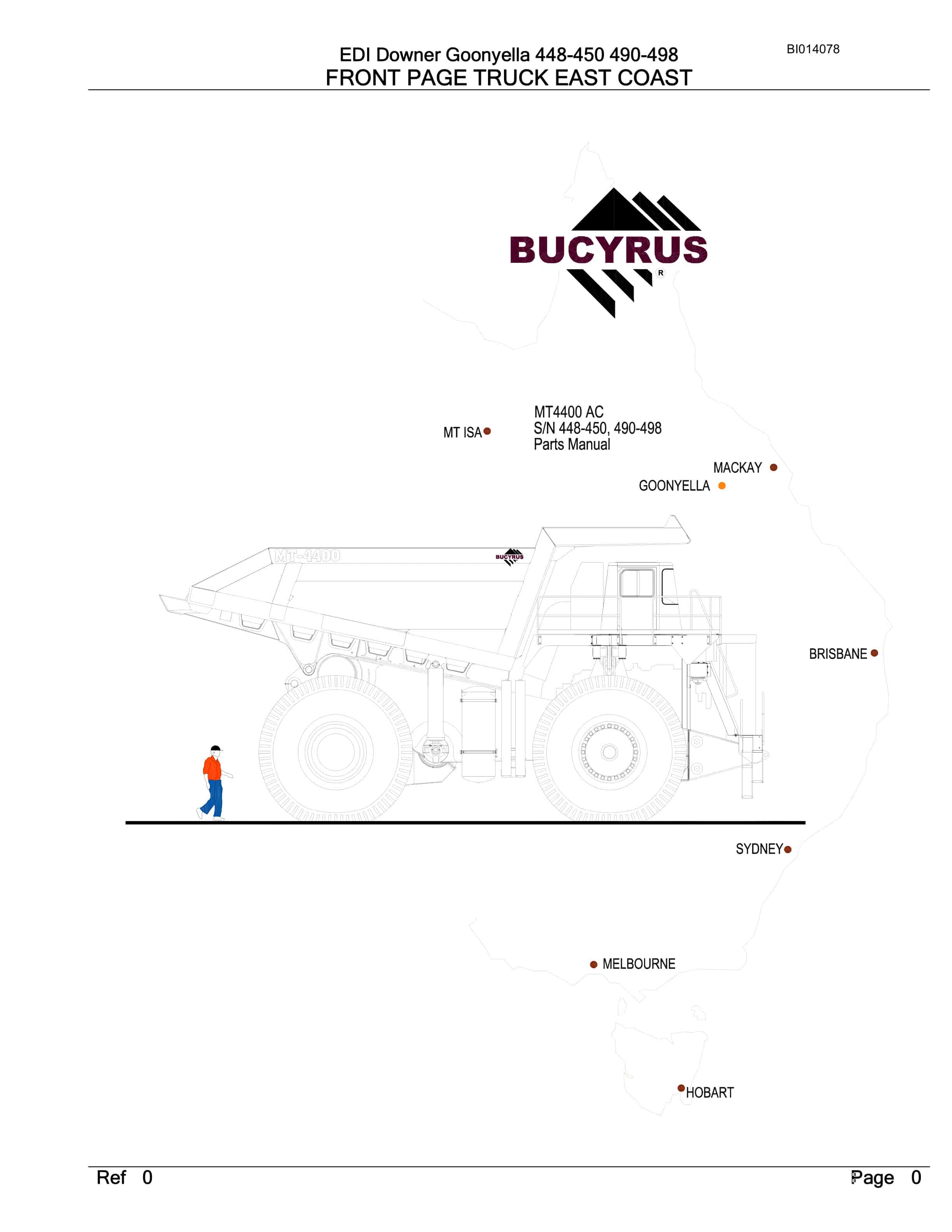 Bucyrus MT4400AC Parts Manual BI014078