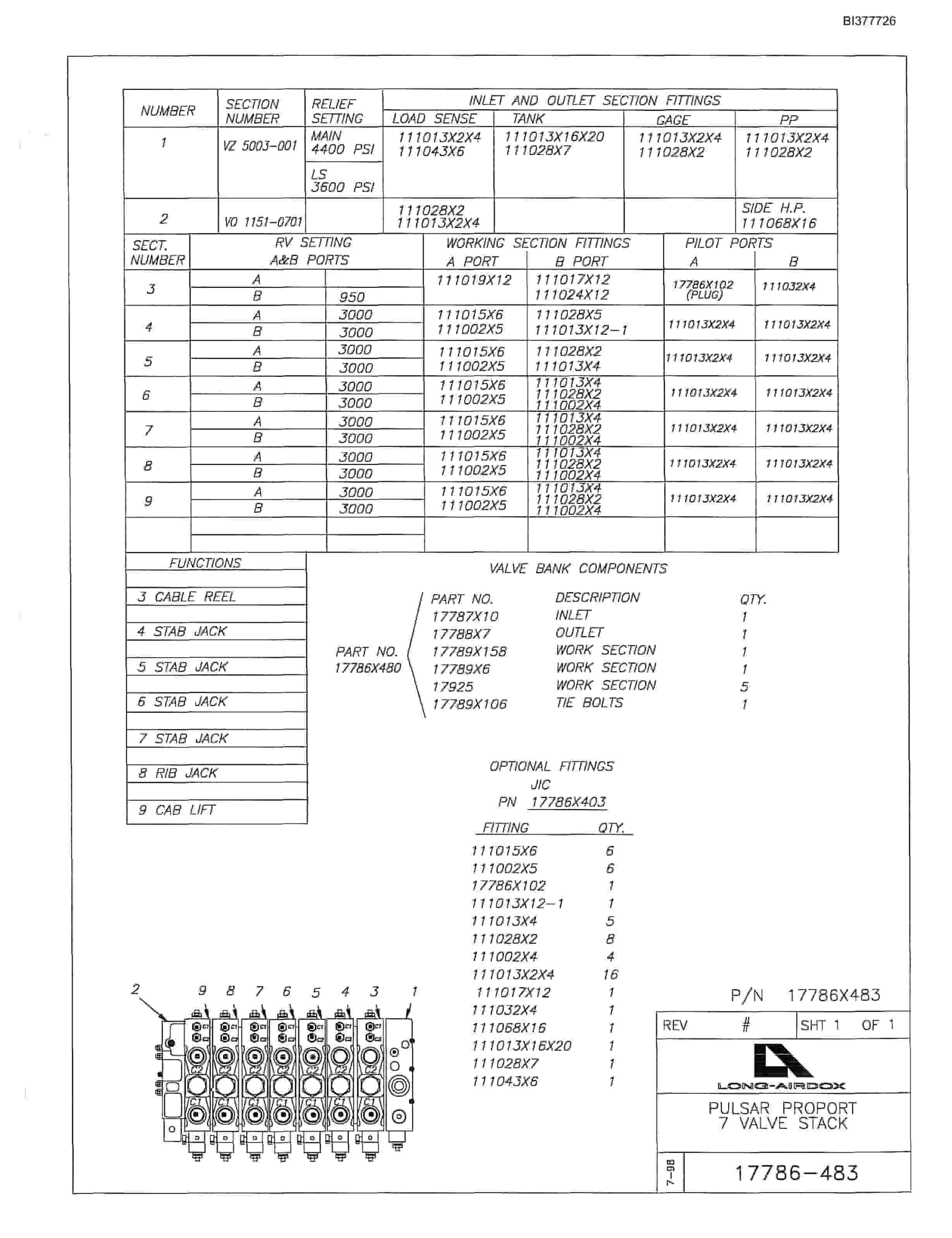 Bucyrus MUTT-60H Parts Catalog BI377726-3